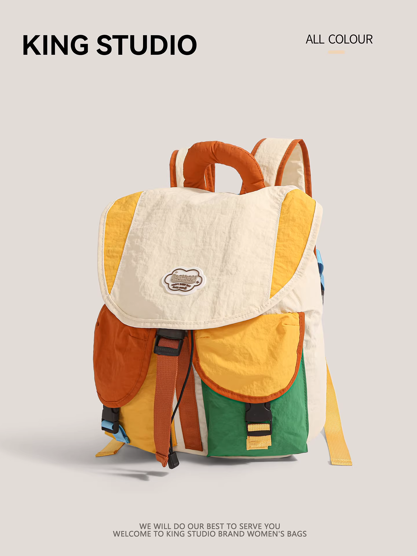 Ba lô học sinh phối màu dành cho nữ 2025 mẫu mới thời trang dễ thương đa năng balo đi học dung tích lớn