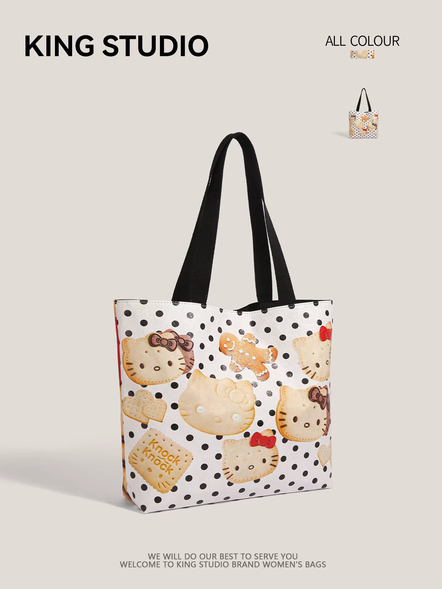 Túi Hello Kitty hoạt hình dễ thương dành cho nữ, mẫu mới 2025, thiết kế độc đáo, túi đi học, túi đi làm, túi tote