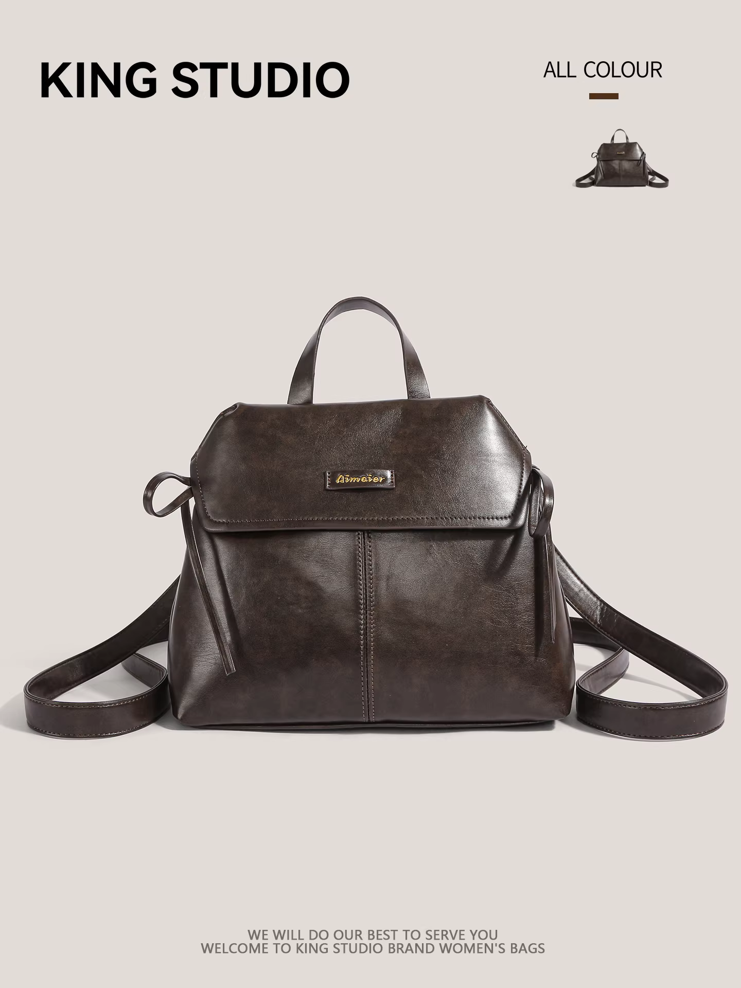 Ba lô nữ phong cách Anh cổ điển cao cấp, chất liệu cao cấp, xu hướng mới thu đông 2025, dung tích lớn, dùng cho du lịch