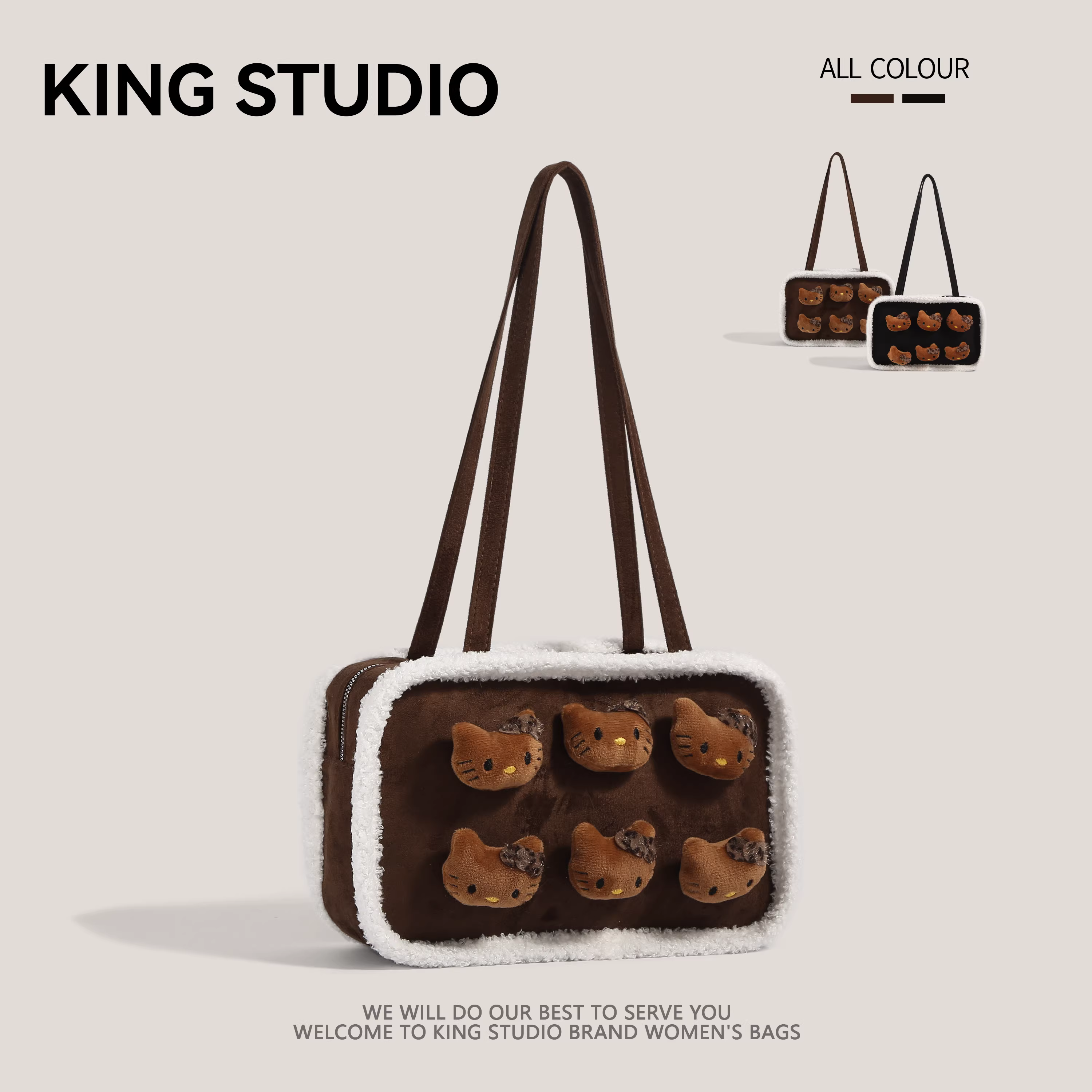 Túi xách Maillard nữ mùa đông 2025 kiểu retro da lộn, dung tích lớn, siêu hot, túi đi làm