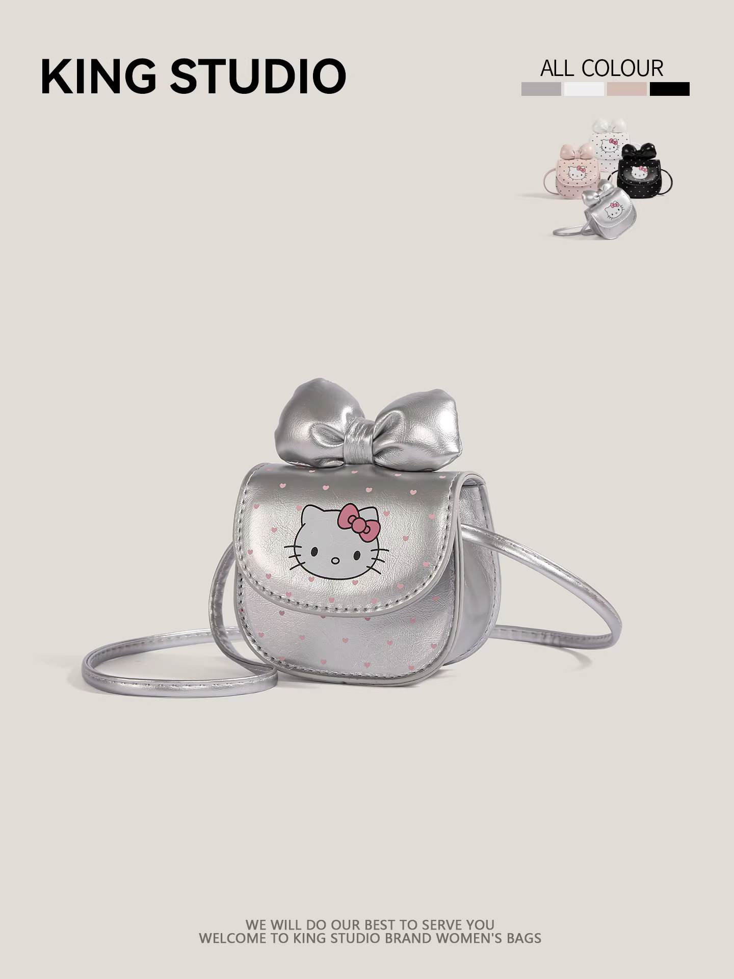 Túi đeo chéo Hello Kitty mini dễ thương dành cho nữ, mẫu mới 2025, thiết kế hoạt hình Hello Kitty độc đáo, cao cấp