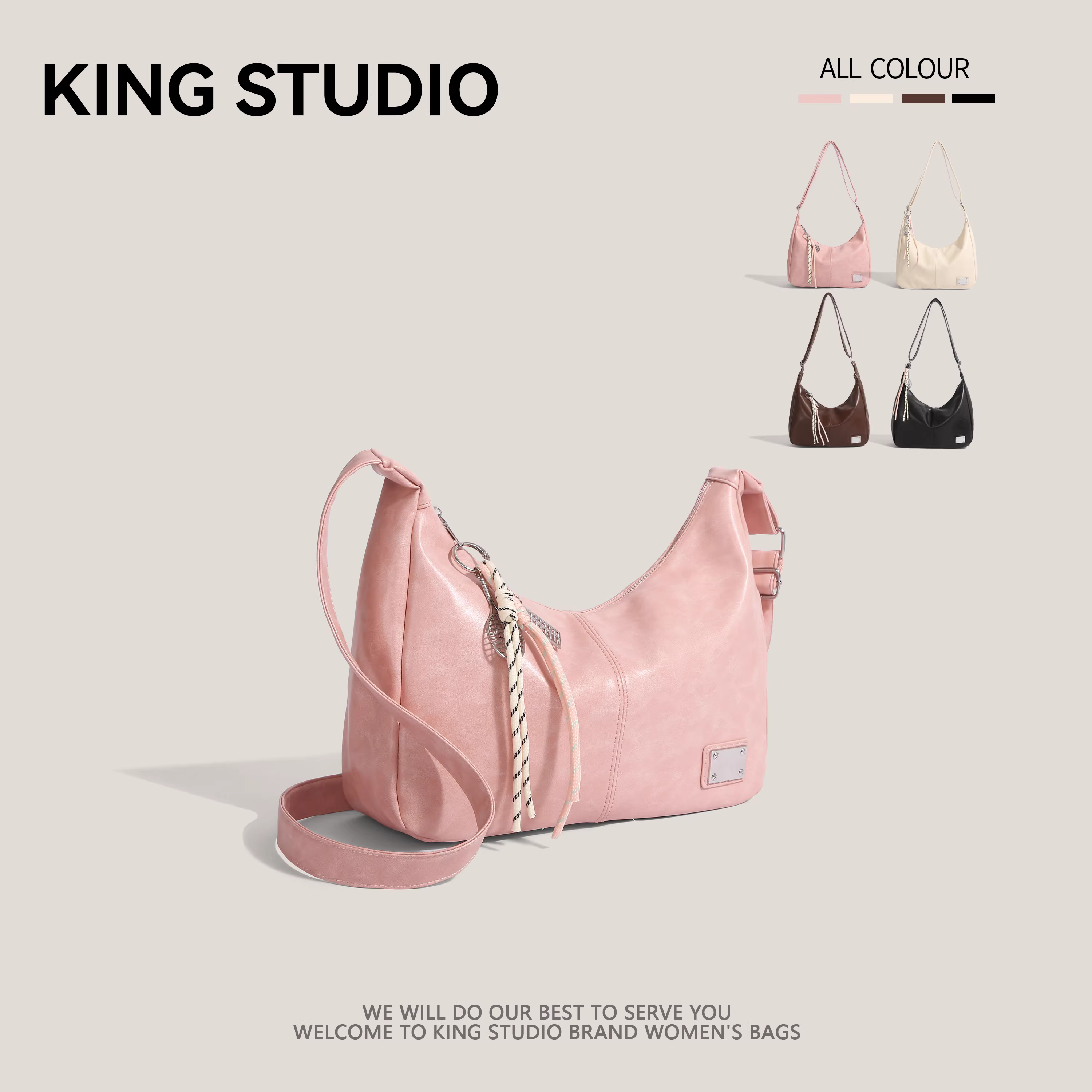 Túi đeo chéo nữ cỡ lớn thời trang xuân hè 2025, kiểu dáng đa năng, phong cách học sinh, đeo vai đơn