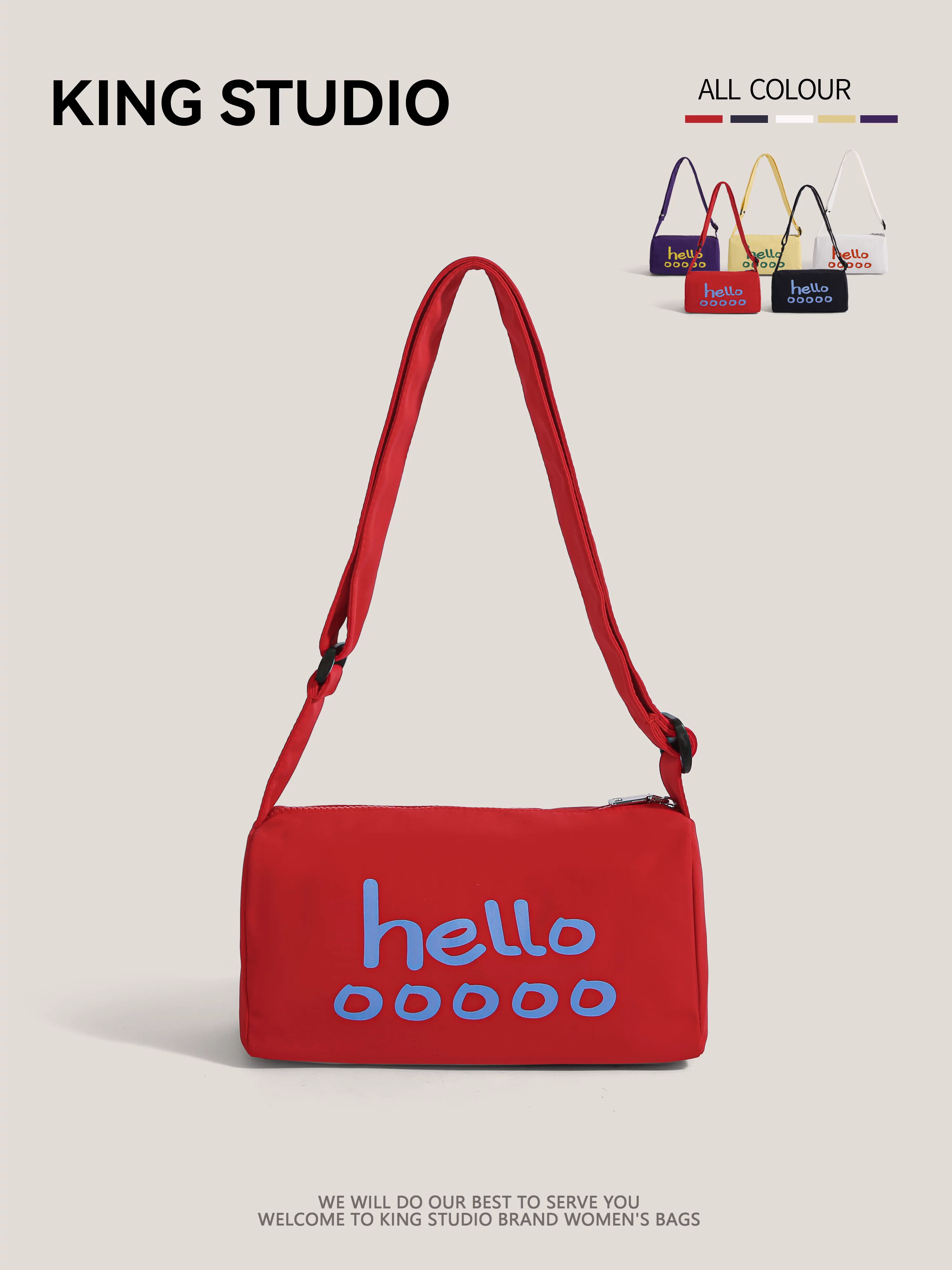 Túi vải canvas chữ cái dành cho nữ 2025 thời trang mới Hàn Quốc túi gối kiểu dáng giản dị dung tích lớn đeo vai nách túi đeo chéo