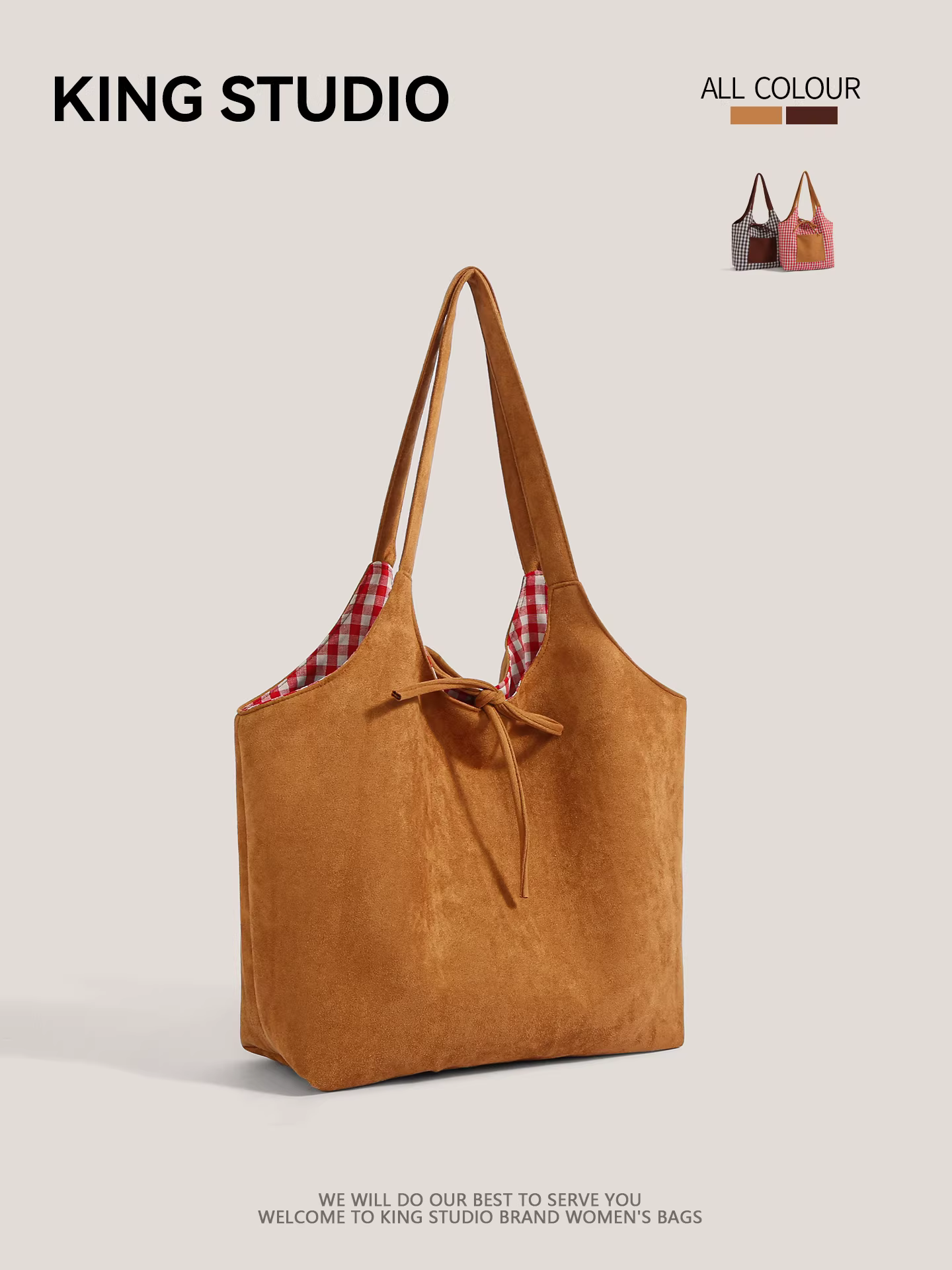 Túi đeo vai da lộn retro Hàn Quốc dành cho nữ, mẫu mới thu đông 2025, dung tích lớn, đa năng, phong cách phóng khoáng.