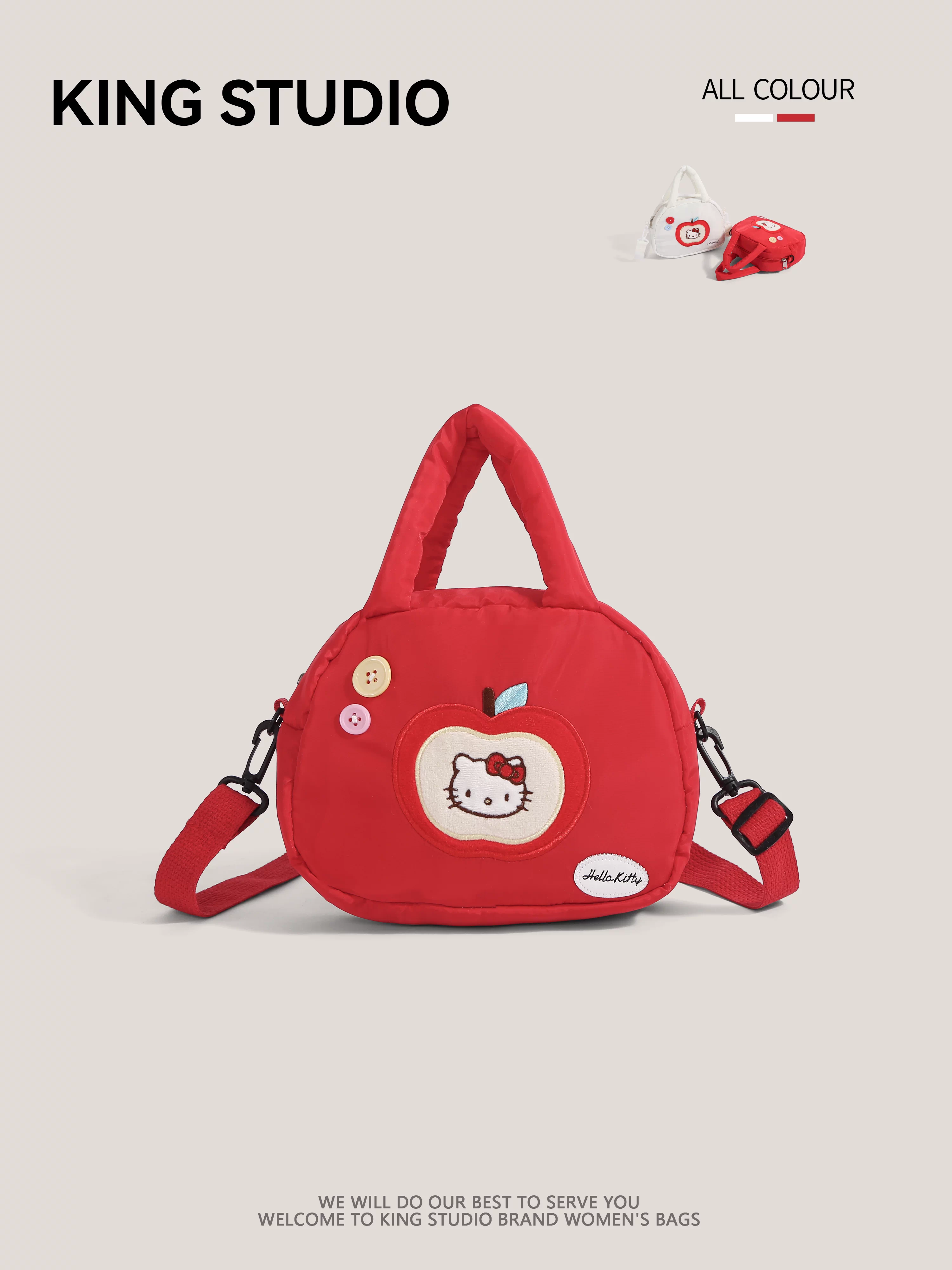 Túi xách Hello Kitty dễ thương dành cho nữ, mẫu mới 2025, túi đeo chéo hoạt hình Hello Kitty, túi đựng đồ