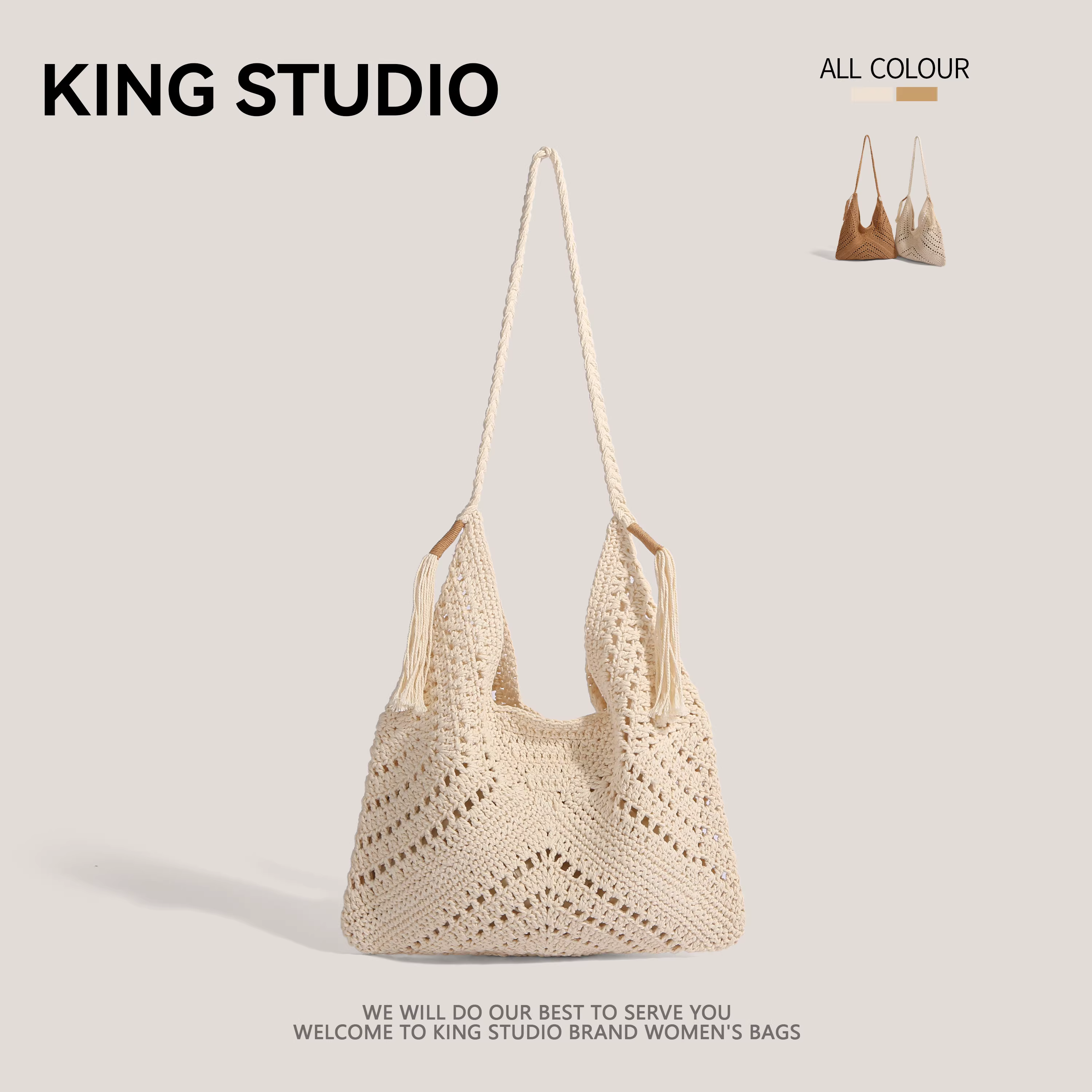 Phong cách lười biếng, cảm giác thư thái, túi dệt cỡ lớn dành cho nữ, túi đi biển đeo vai cho kỳ nghỉ hè, túi tote bằng rơm