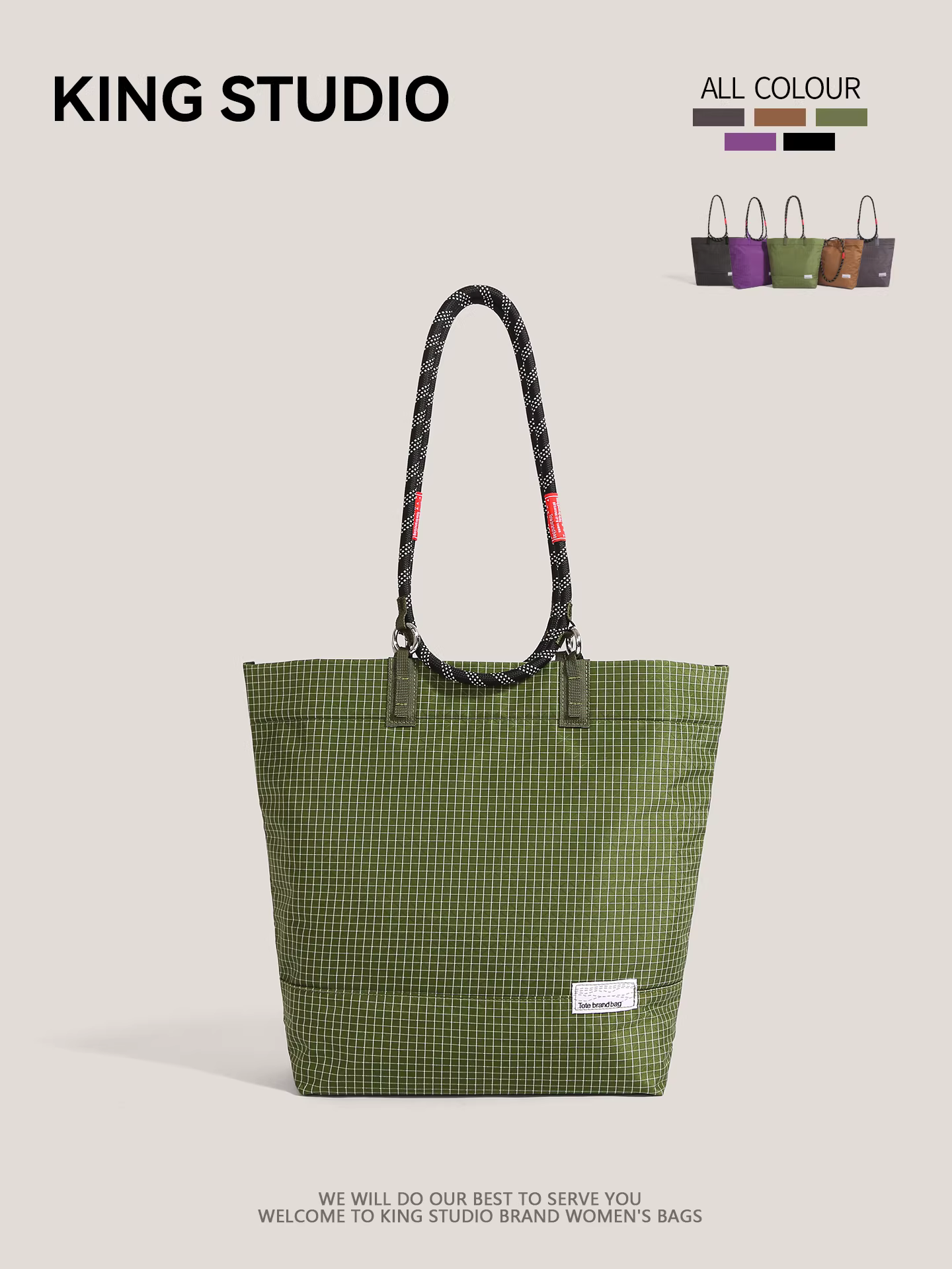 Túi đeo vai leo núi kiểu Nhật, chất liệu nylon chống nước, unisex, dung tích lớn, mẫu mới 2025, kiểu dáng xô