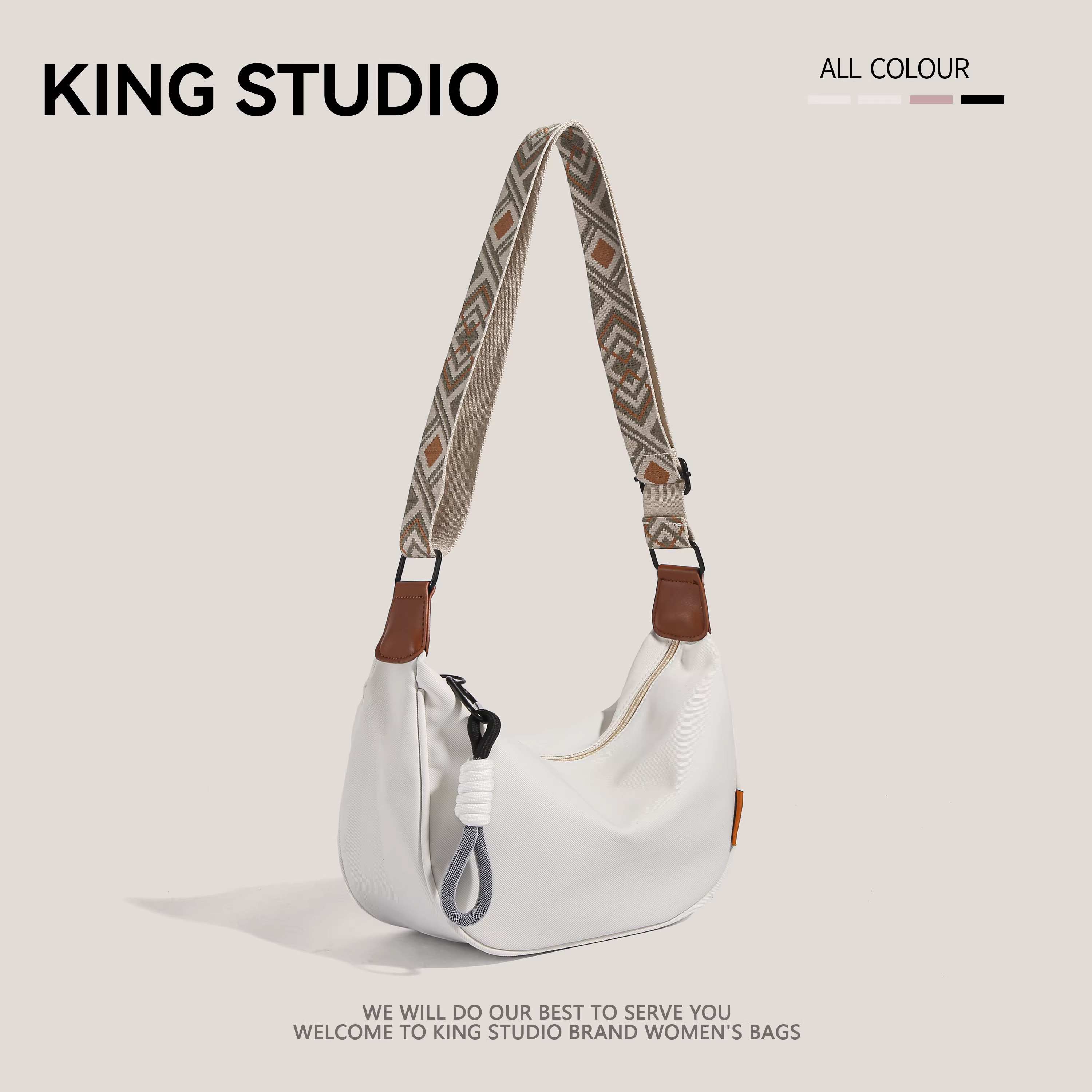 Túi đeo chéo nylon thời trang nữ 2025 kiểu Hàn Quốc mới, phong cách mùa hè, đa năng, nhỏ gọn, thích hợp đi làm