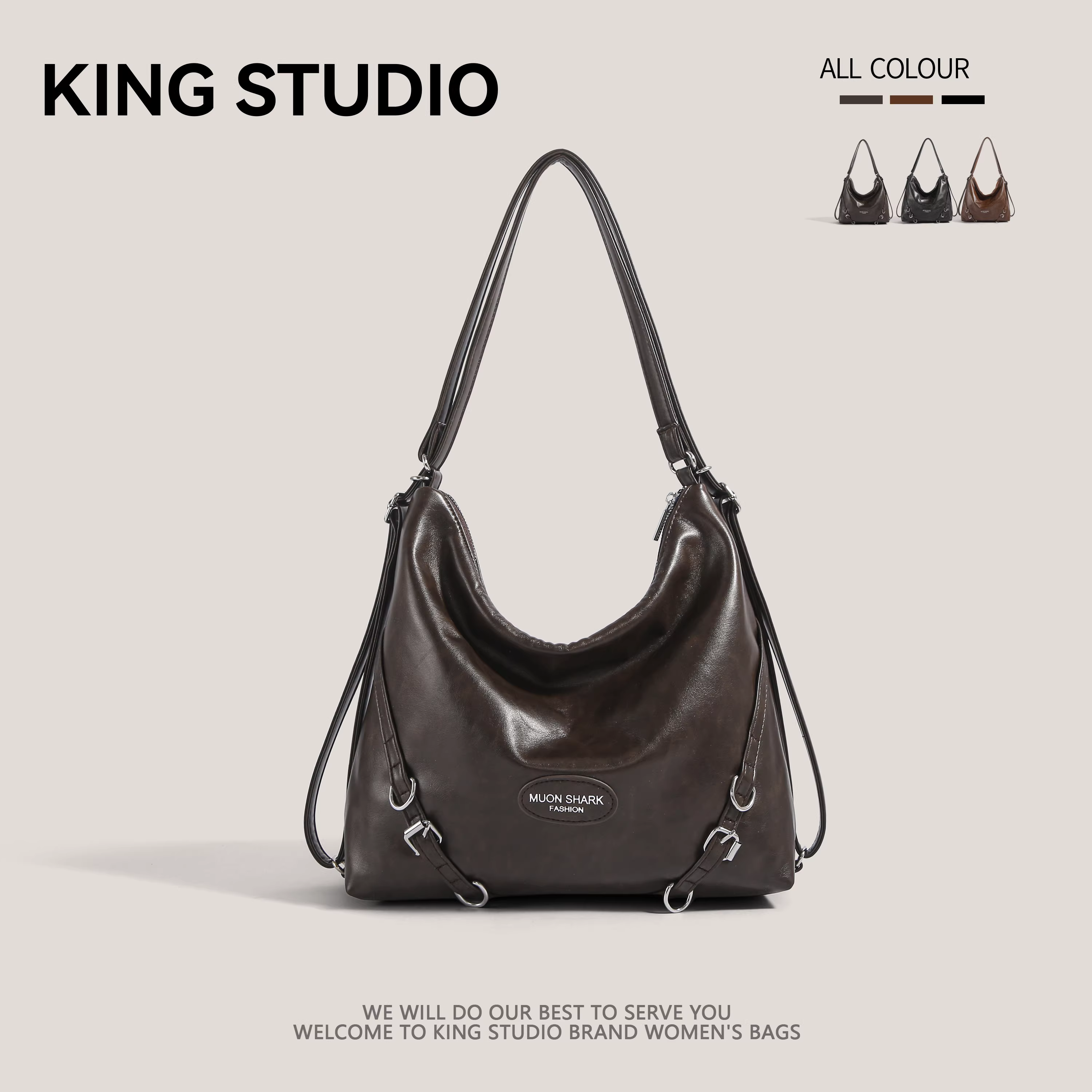 Túi tote retro nữ thu đông 2025, mẫu mới thời thượng Hàn Quốc, balo cá tính, túi đeo vai dung tích lớn