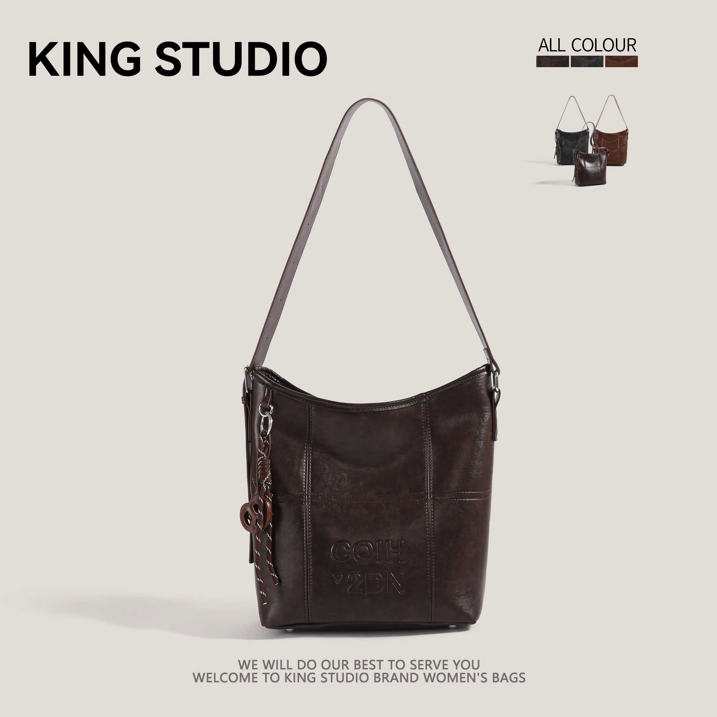 Túi xách cỡ lớn phong cách retro dành cho nữ 2025, mẫu mới thời thượng kiểu Hàn Quốc, túi tote đơn giản cao cấp, túi đeo vai dáng xô