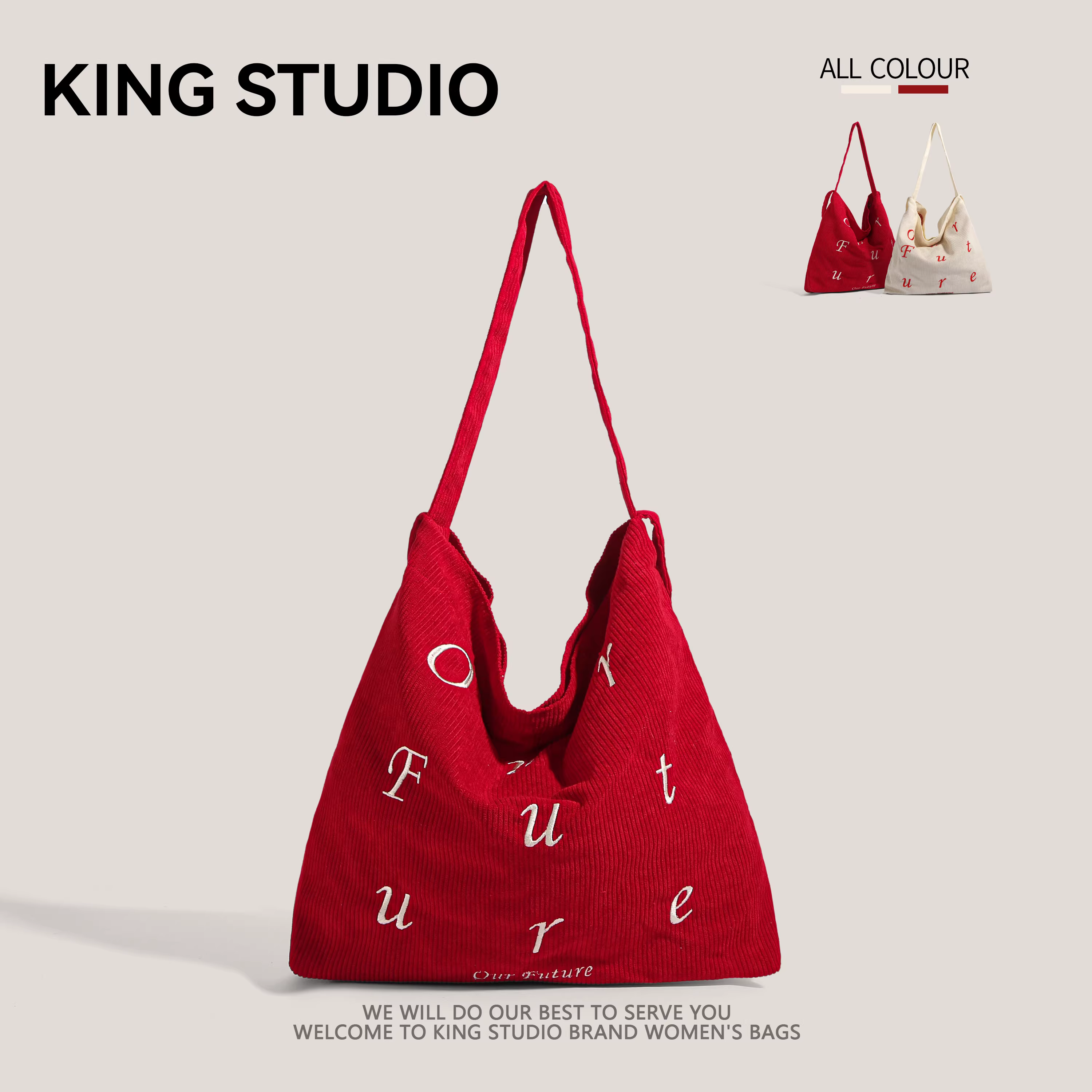 Túi vải bố thêu chữ cái dành cho nữ 2025, túi tote Hàn Quốc thời thượng mới dành cho học sinh đi học, dung tích lớn, túi đi làm, túi mua sắm