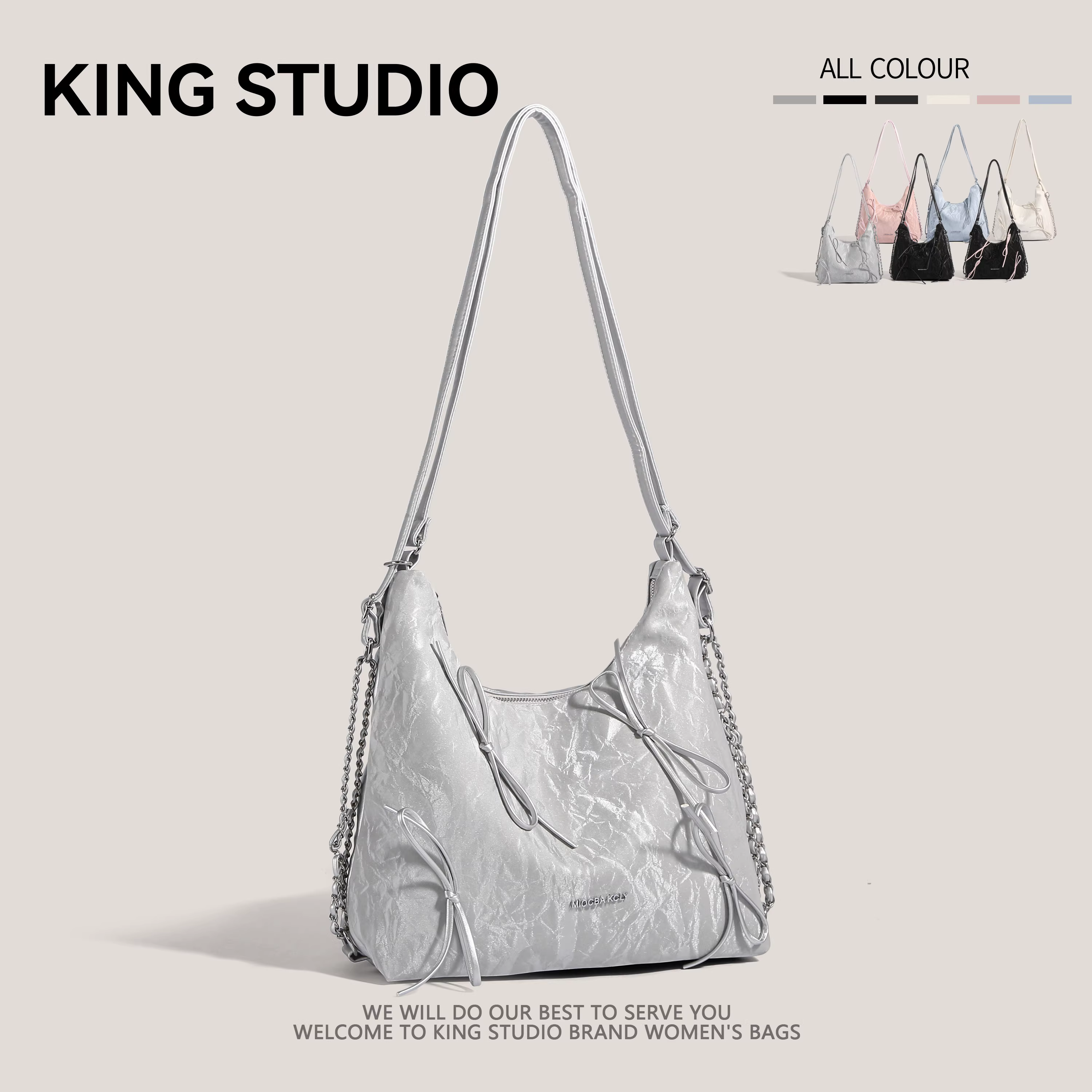 Túi tote cao cấp dành cho nữ 2025, balo đi làm cỡ lớn đa năng, túi đeo vai dây xích, balo du lịch