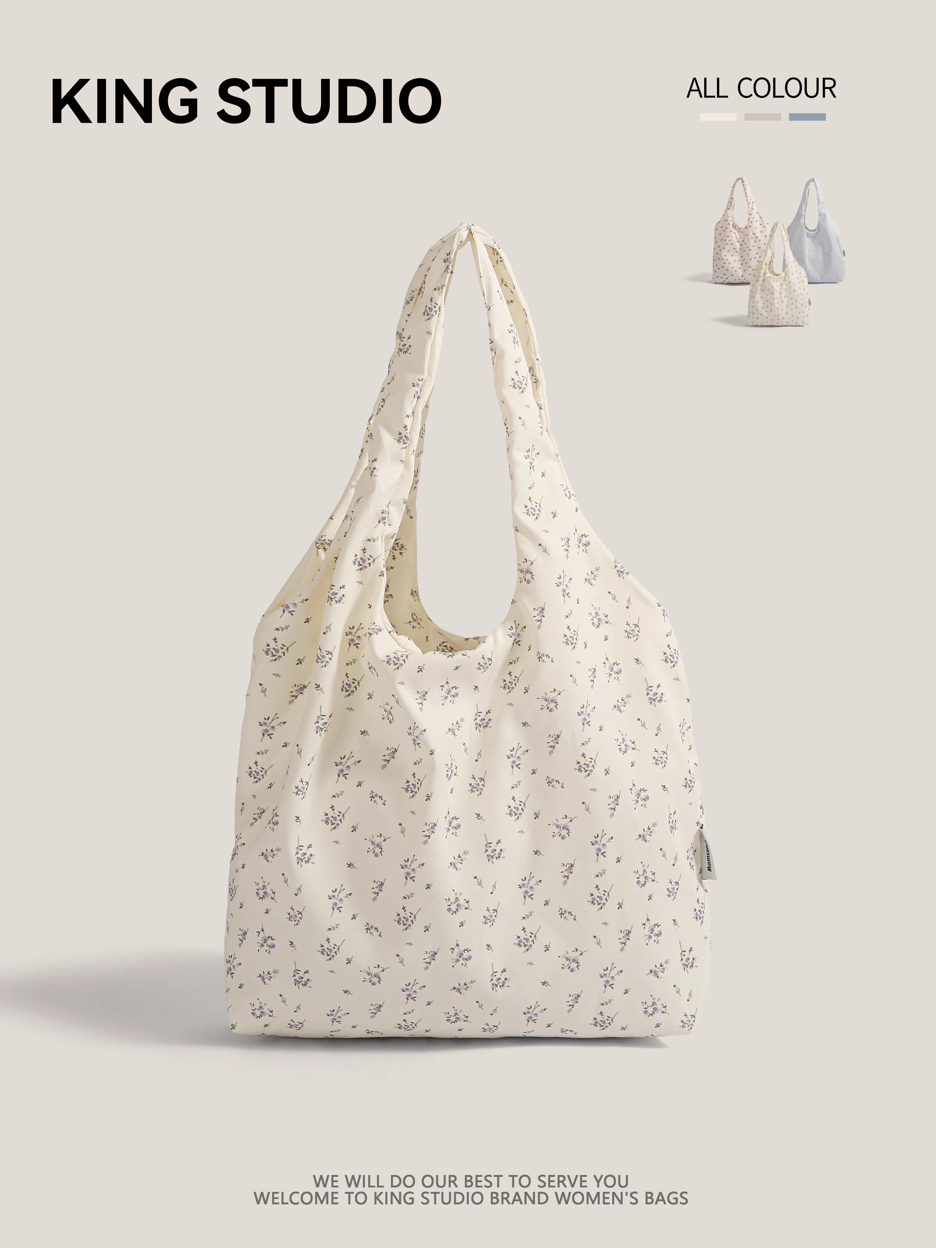 2025 túi hoa mới túi vải canvas nữ phong cách Hàn Quốc túi tote đựng đồ đi làm sức chứa lớn túi mua sắm đi làm