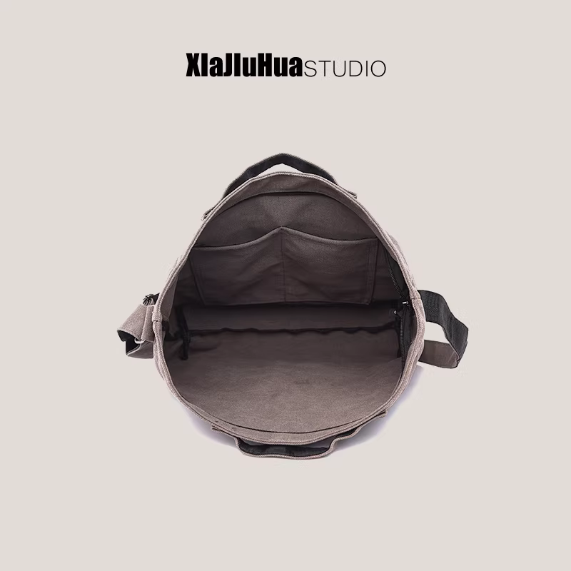 DrinKing Túi vải Nhật Bản dung tích lớn Nghệ thuật Retro Harajuku Đơn giản Túi đeo chéo dành cho sinh viên