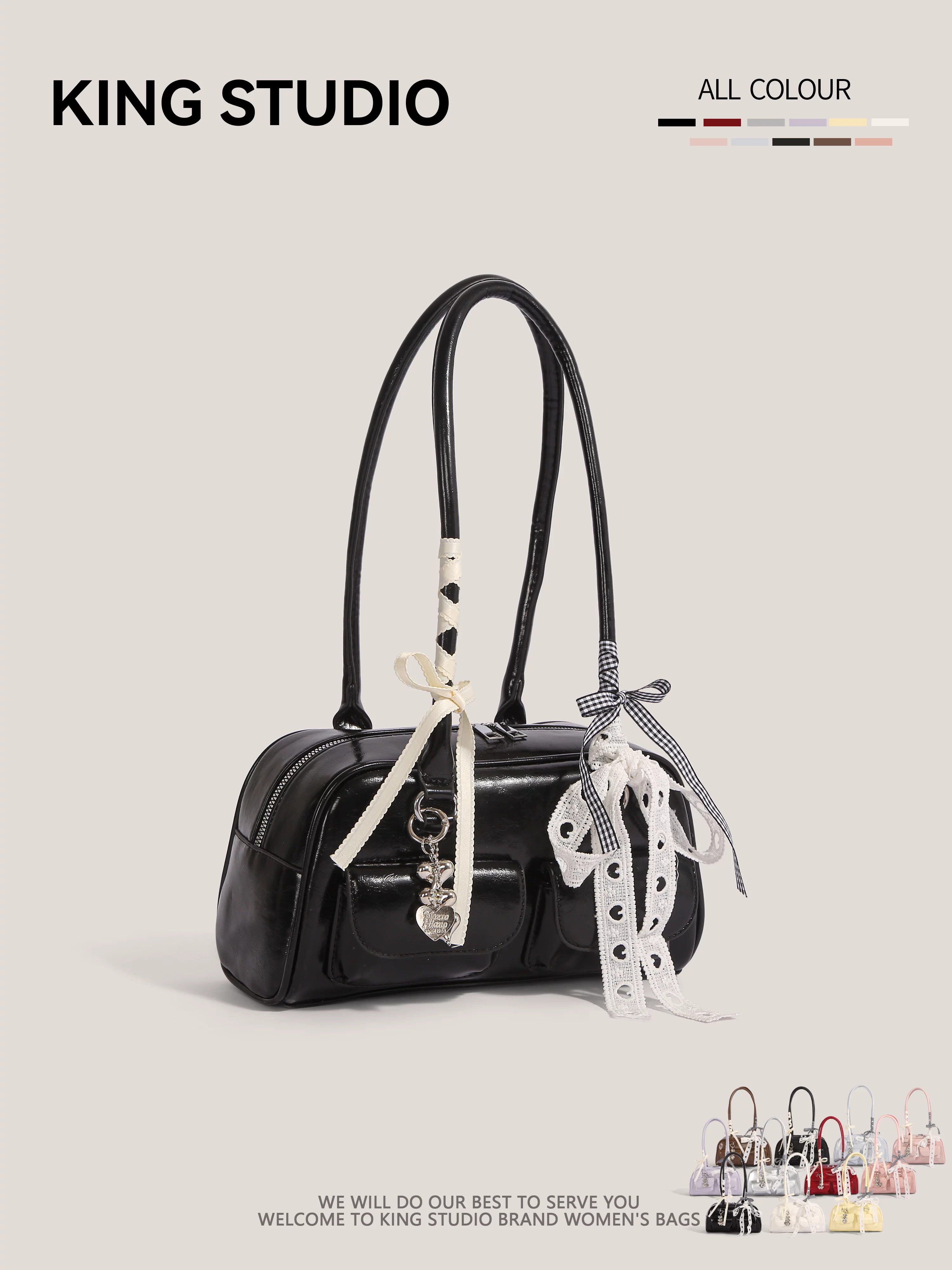 Phong cách tương tự như mẫu túi tote Boston độc đáo của blogger Hàn Quốc Xu Yunzhen, túi đeo nách, túi đeo vai đi làm cỡ lớn.