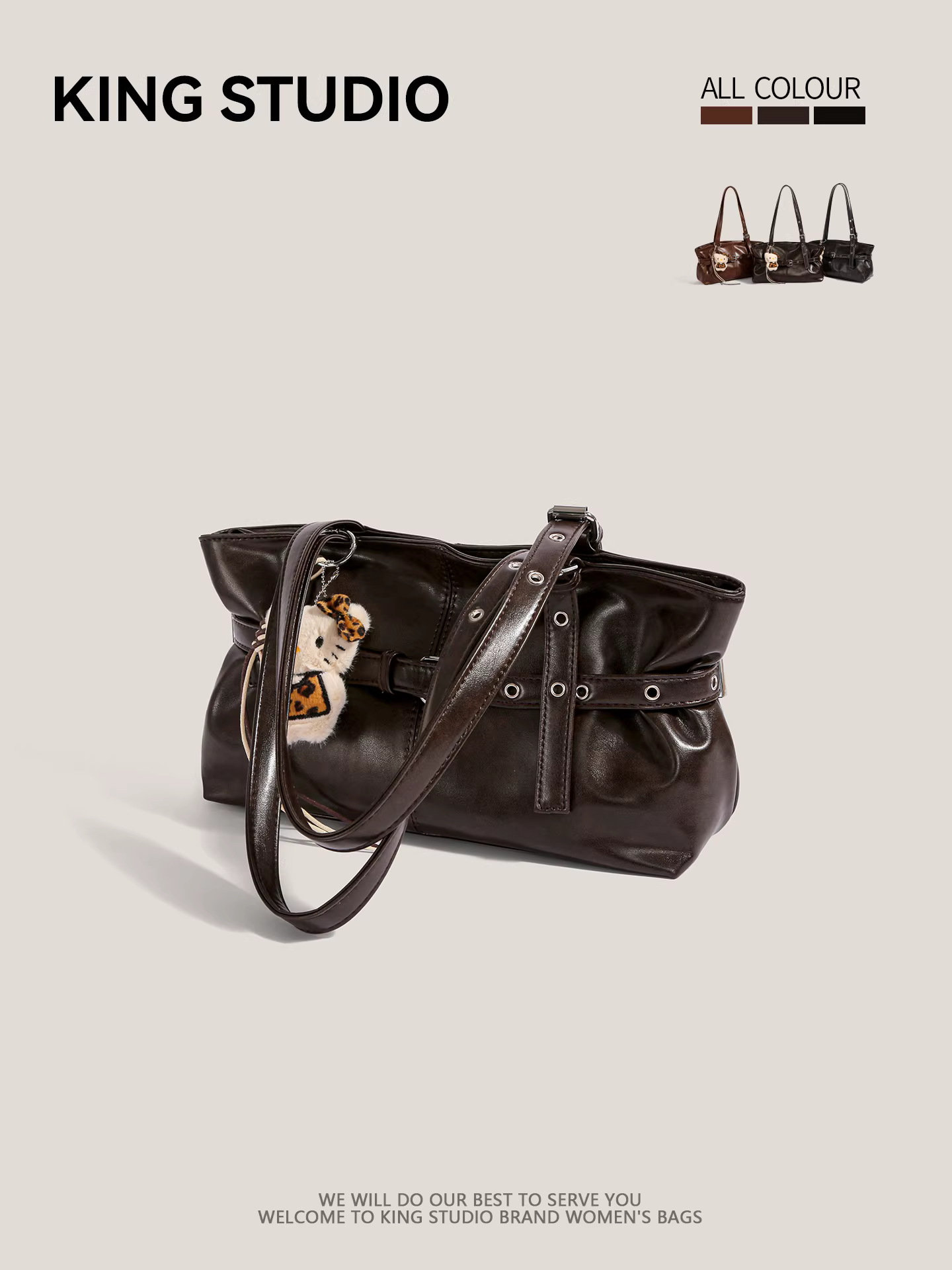 Túi đeo chéo Maillard retro dành cho nữ, mẫu mới thu đông 2025, thời trang đa năng, túi tote độc đáo, túi đeo vai đơn giản