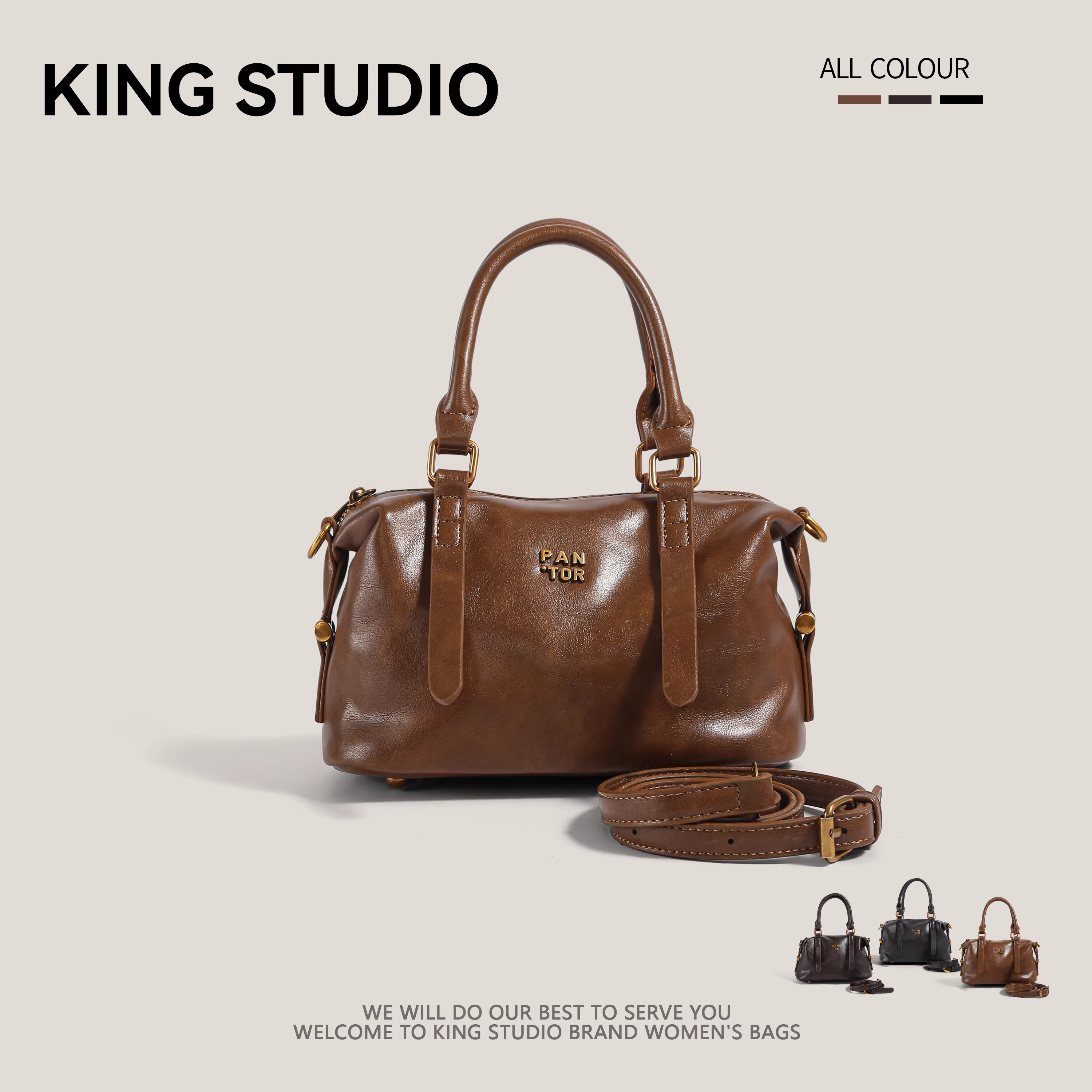 Túi xách retro mùa thu đông dành cho nữ 2025, mẫu mới thời thượng Hàn Quốc, túi bowling đơn giản, đeo vai, đeo chéo, túi hình gối