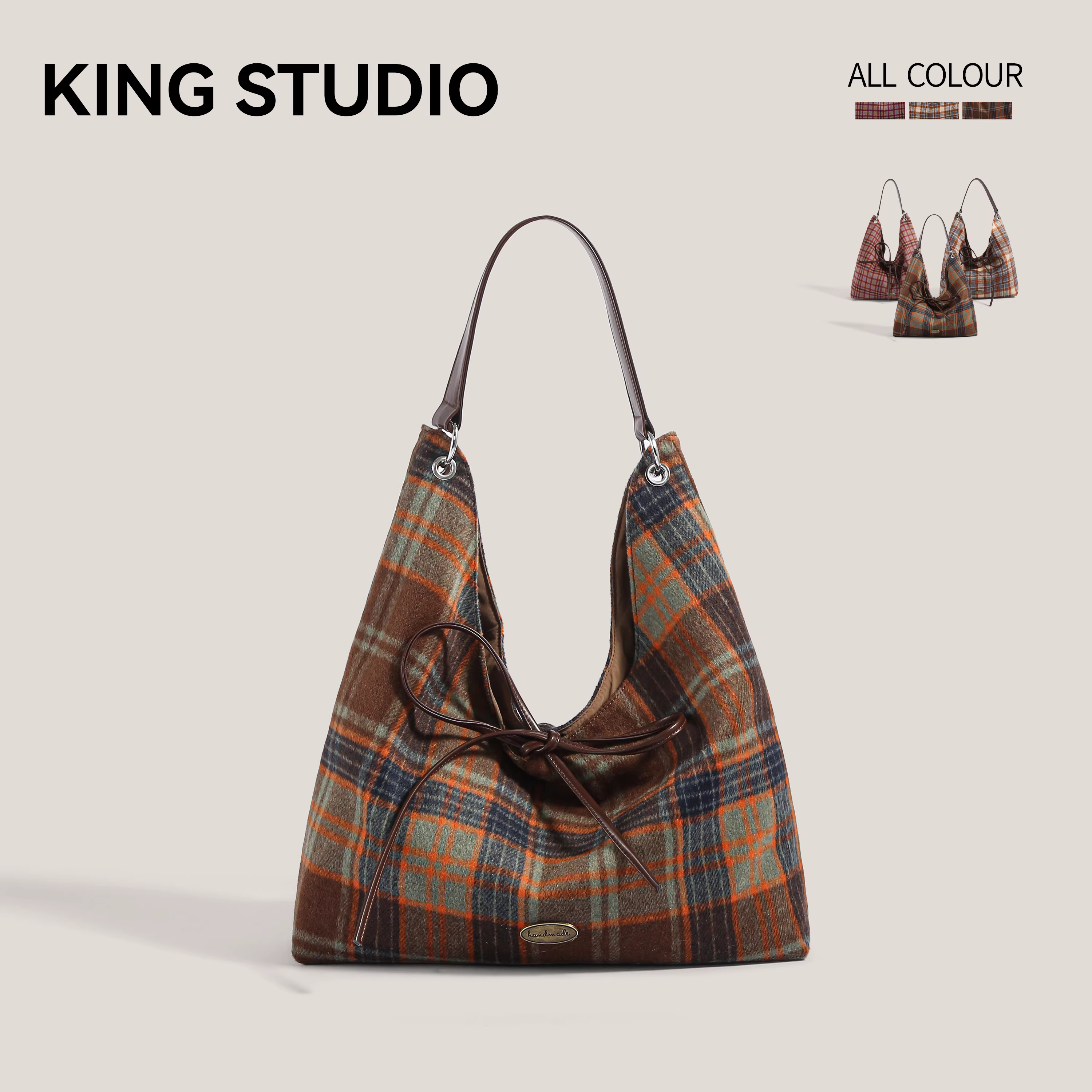 Túi đeo nách retro nữ mùa thu đông 2025, kiểu dáng mới thời thượng, đa năng, dung tích lớn, phong cách học sinh, túi đeo vai, túi tote đi làm