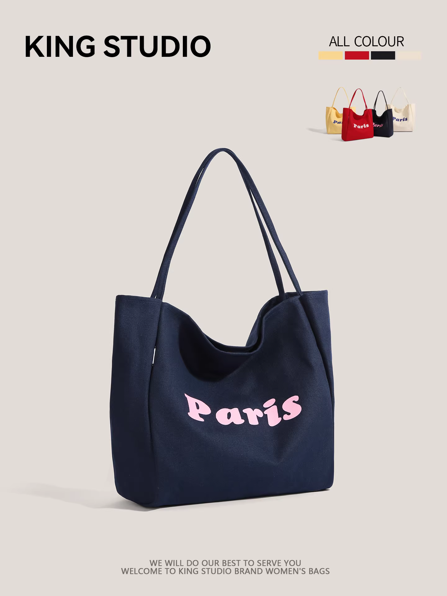 Túi tote vải bố thiết kế tối giản phong cách Hàn Quốc mới 2025 dành cho nữ, kiểu dáng phóng khoáng, tiện dụng, nghệ thuật, đeo vai