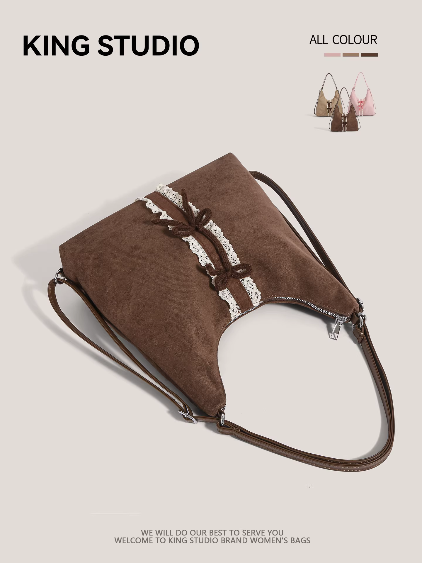 Túi tote da lộn cỡ lớn dành cho nữ, mẫu mới 2025, thời trang retro đa năng, balo đeo vai đi làm