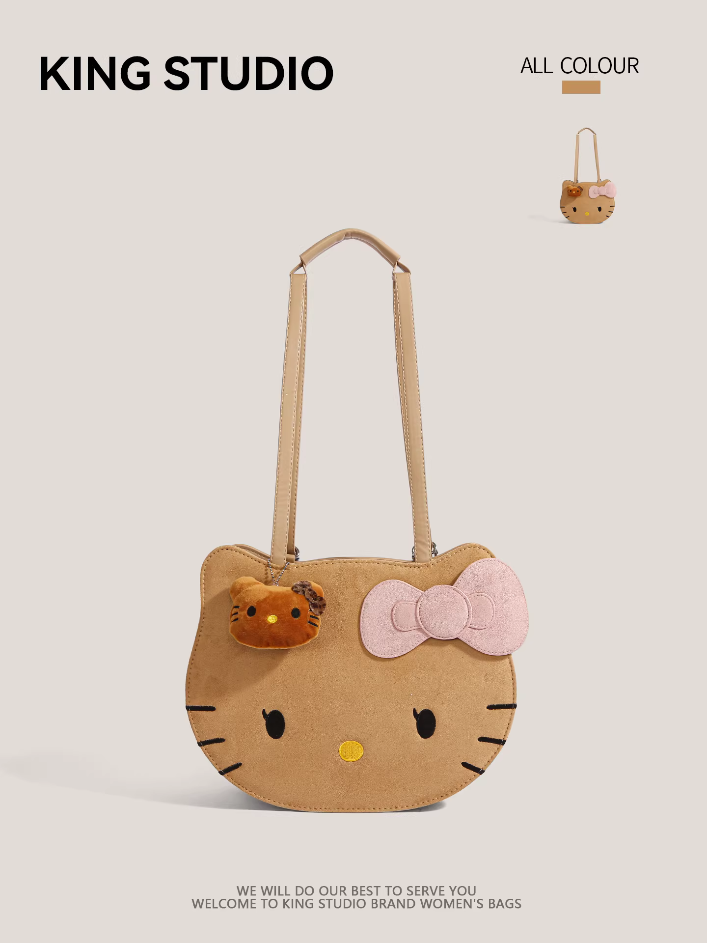 Ba lô Hello Kitty dễ thương dành cho nữ, mẫu mới 2025, hoạt hình Hello Kitty độc đáo, túi đeo vai đa năng
