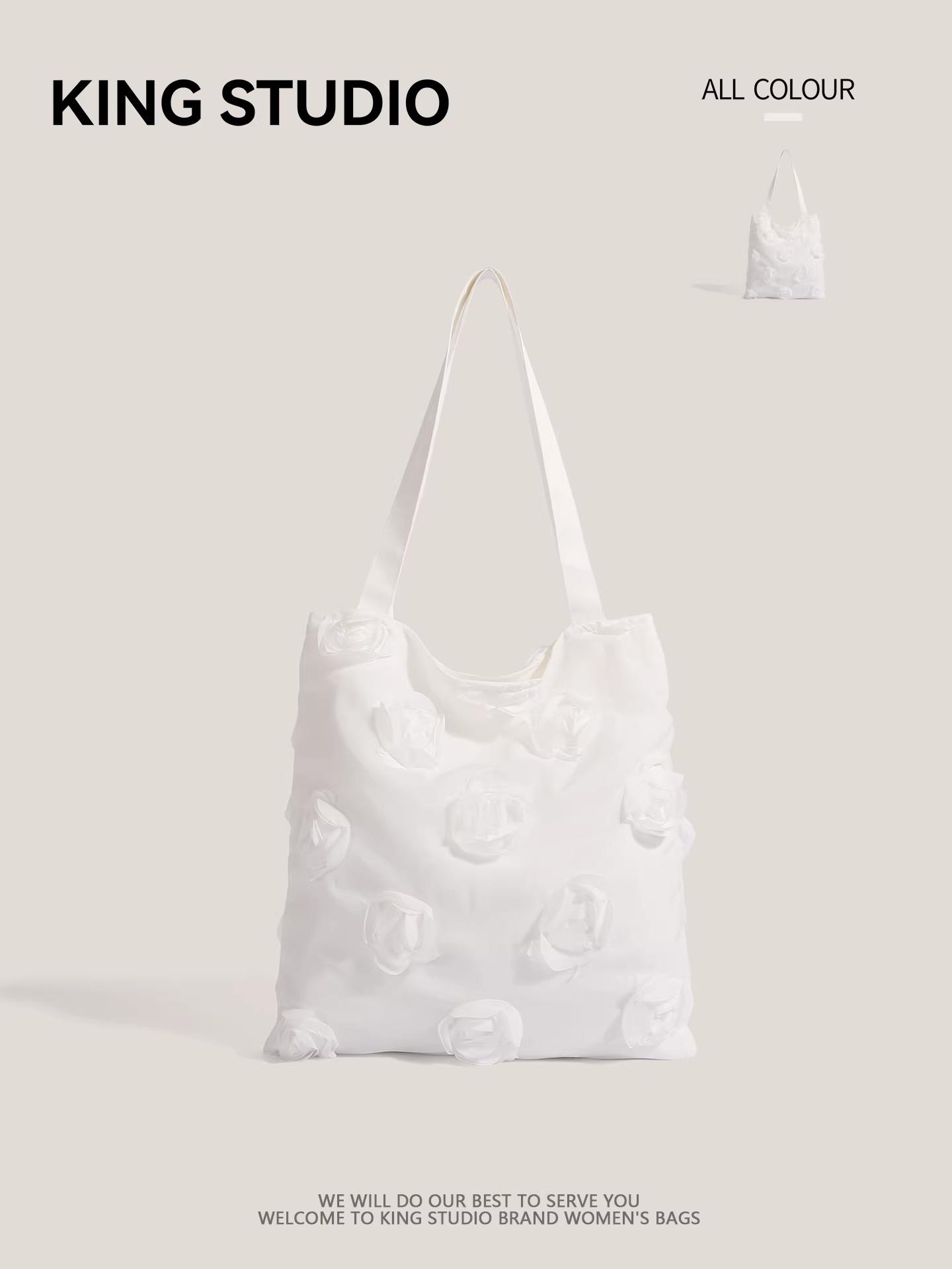 Túi vải hoa ba chiều thiết kế độc đáo, mẫu mới 2025, phong cách tiên nữ ngọt ngào, túi tote dung tích lớn, túi đeo vai