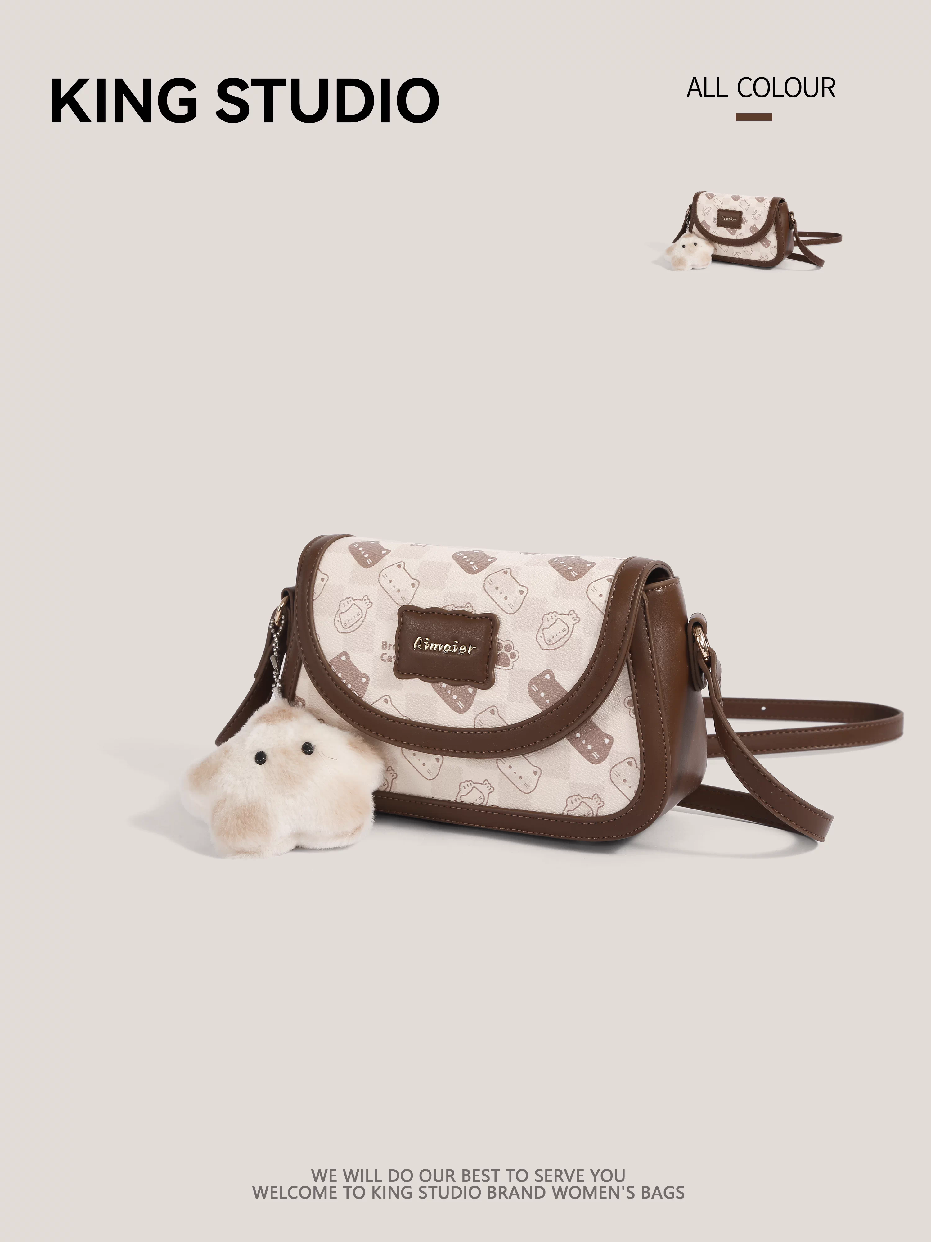 Túi xách mèo dễ thương dành cho nữ 2025, mẫu mới thời thượng, túi đeo nách cao cấp, túi đeo vai và đeo chéo đa năng, thời trang.