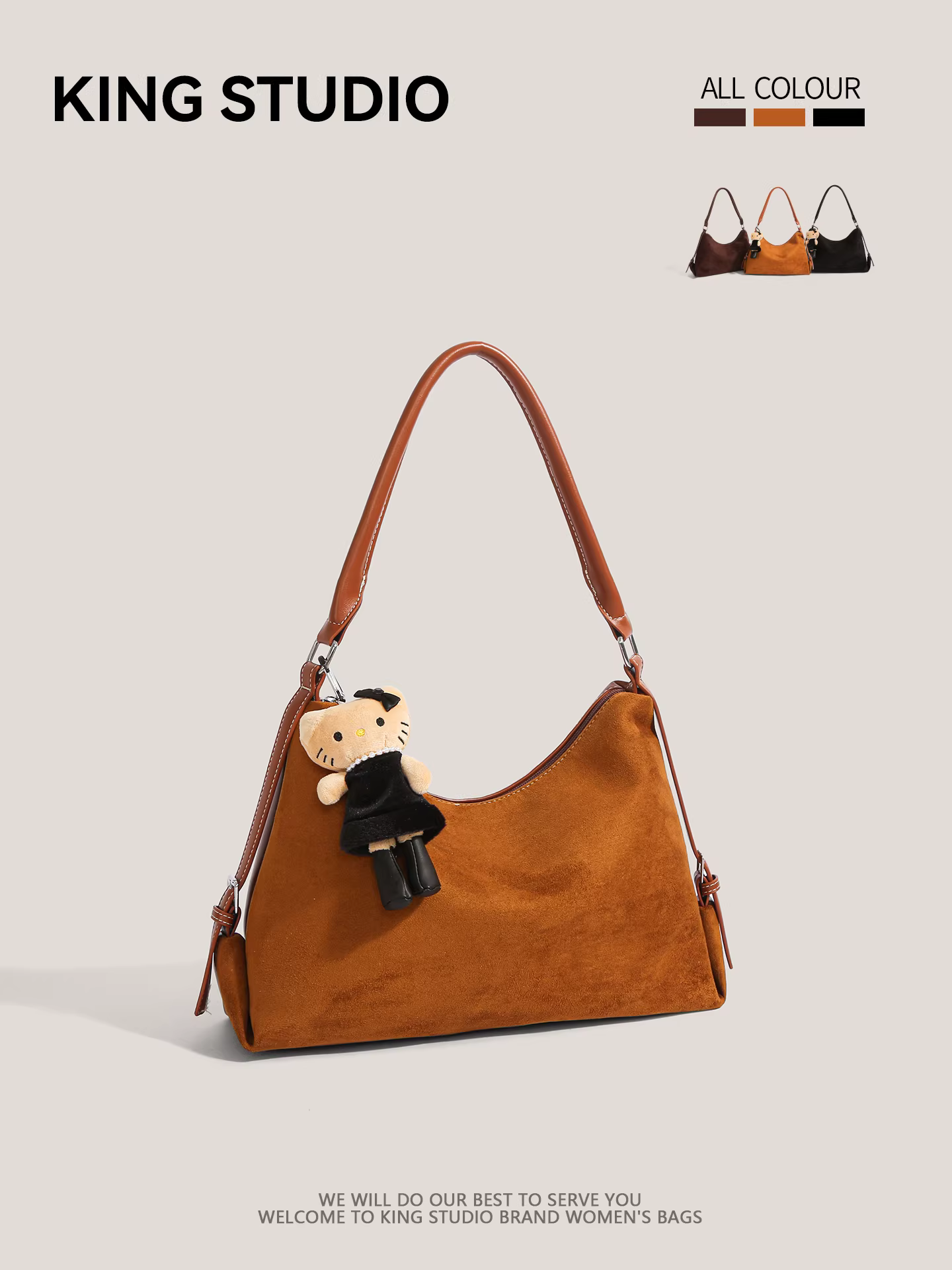 Túi đeo nách phong cách retro dành cho nữ, mẫu mới thu đông 2025, thời trang đơn giản, túi tote dung tích lớn, túi xách công sở