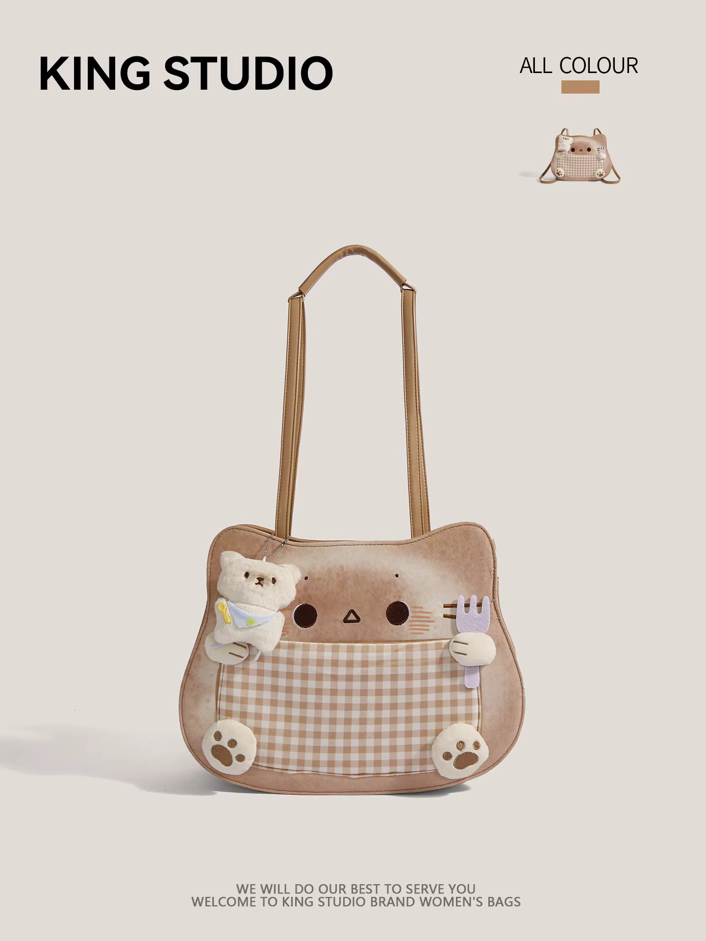 Ba lô mèo con dễ thương dành cho nữ 2025, thiết kế hoạt hình thời thượng, đa năng, túi đeo vai