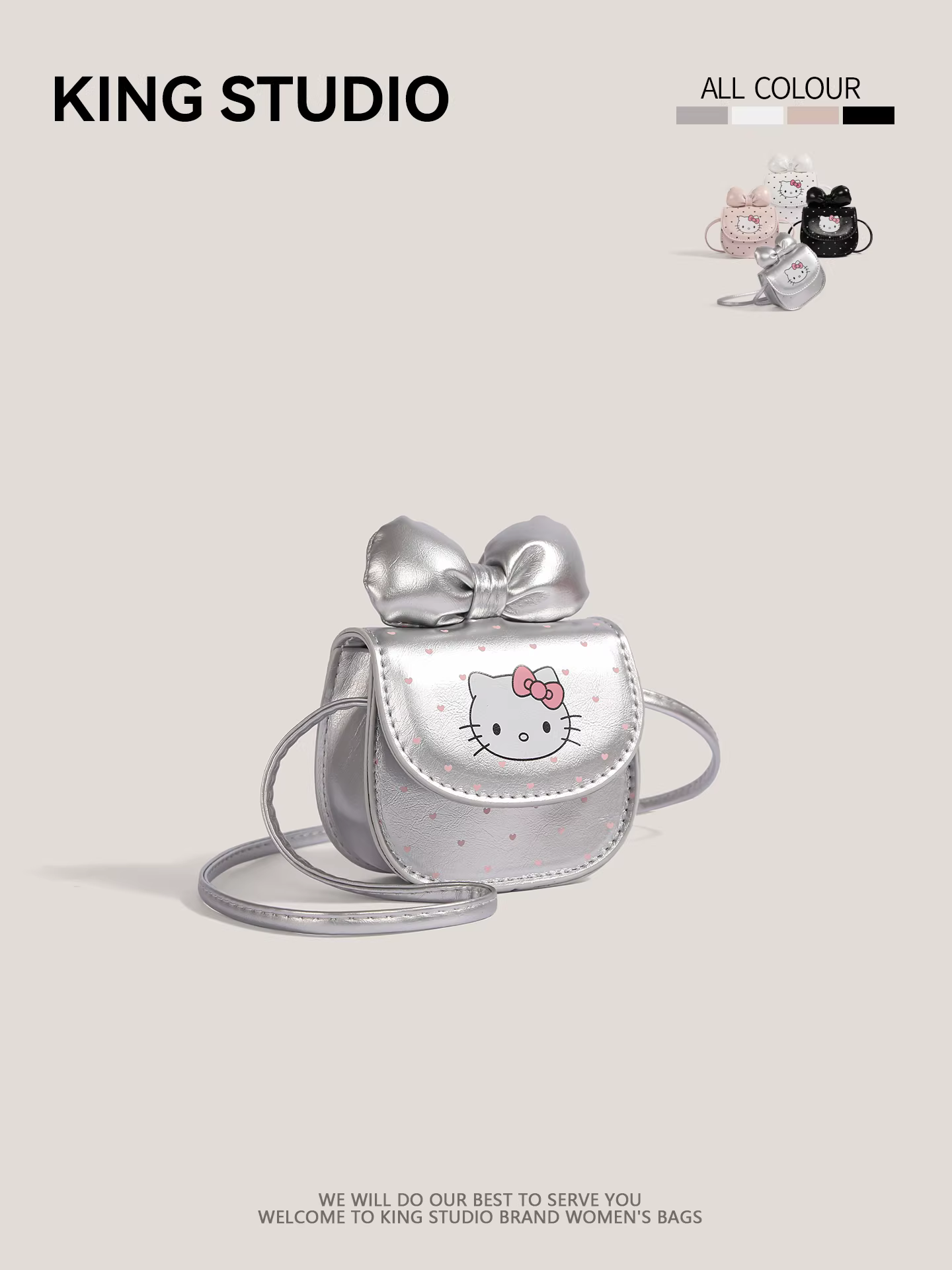 Túi đeo chéo Hello Kitty mini dễ thương dành cho nữ, mẫu mới 2025, thiết kế hoạt hình Hello Kitty độc đáo, cao cấp
