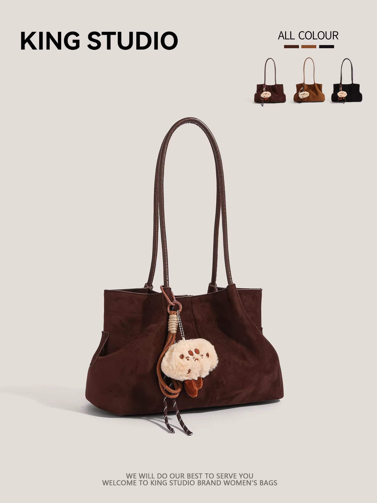 Túi đeo vai nữ cỡ lớn phong cách hoang dã, mẫu mới thu đông 2025, thời trang retro hợp xu hướng, túi tote đa năng đi làm.