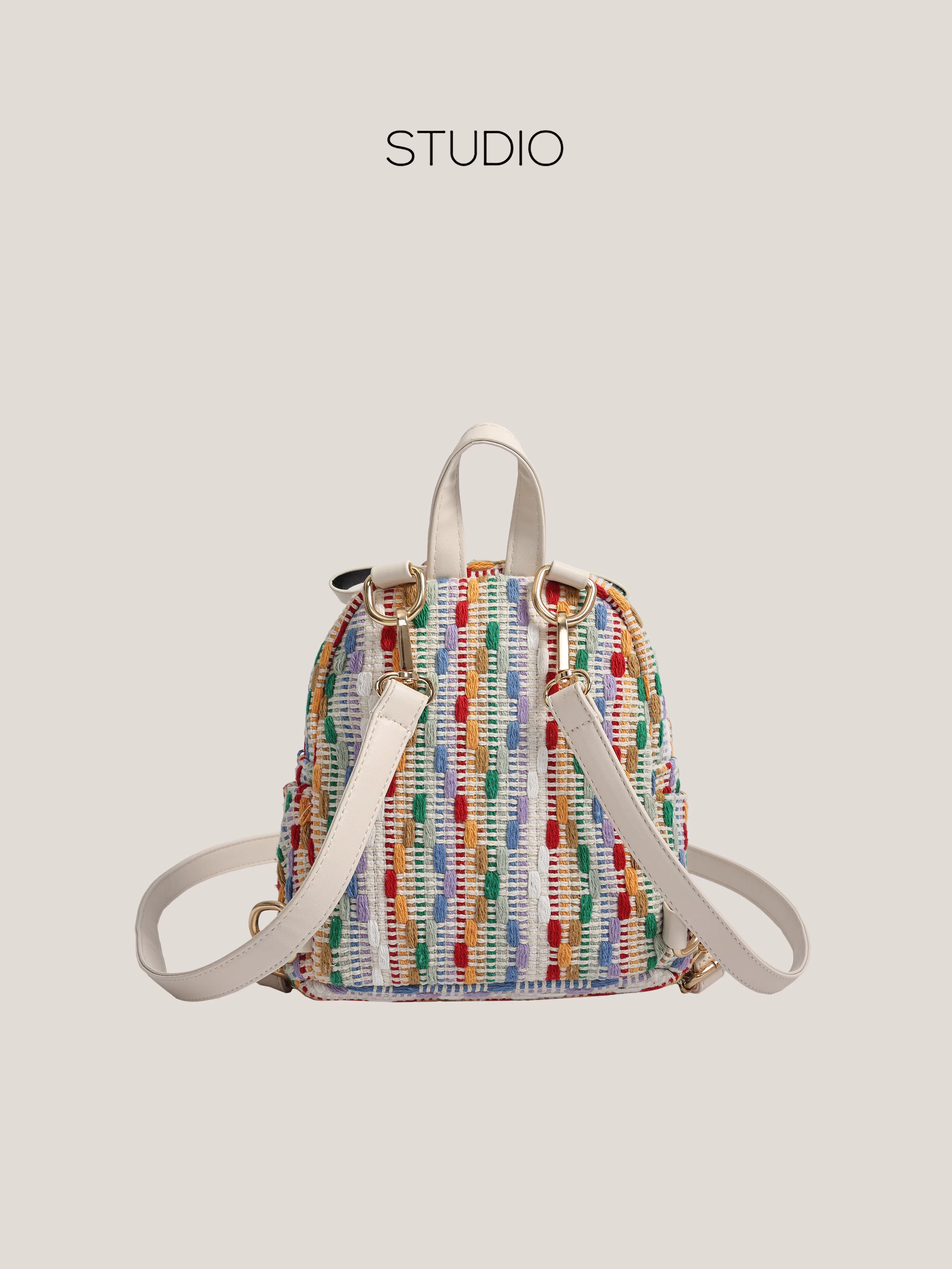 Ba lô lưới dệt kim DrinKing Rainbow 2025 thời trang cao cấp, độc đáo, dành cho du lịch