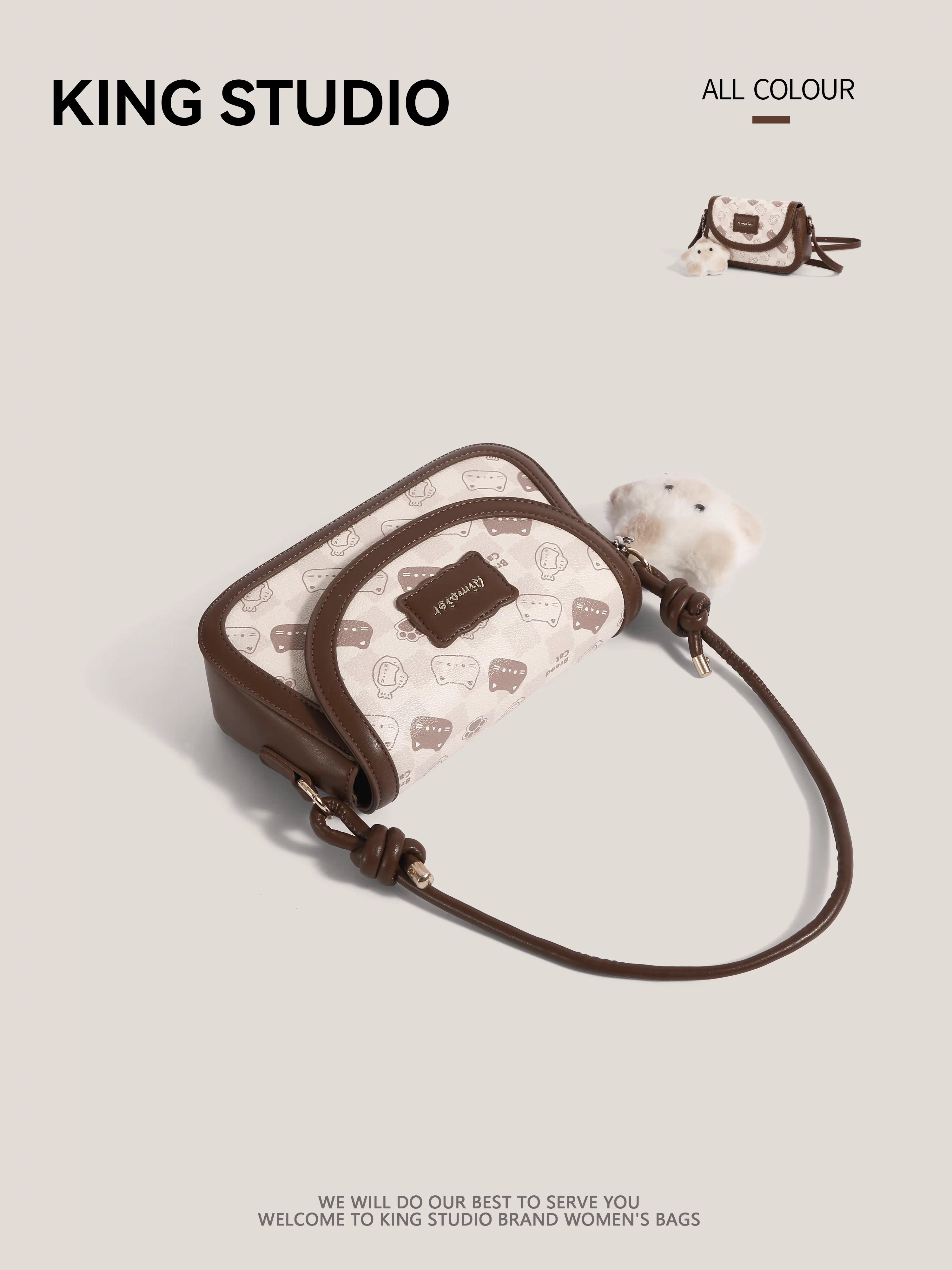 Túi xách mèo dễ thương dành cho nữ 2025, mẫu mới thời thượng, túi đeo nách cao cấp, túi đeo vai và đeo chéo đa năng, thời trang.