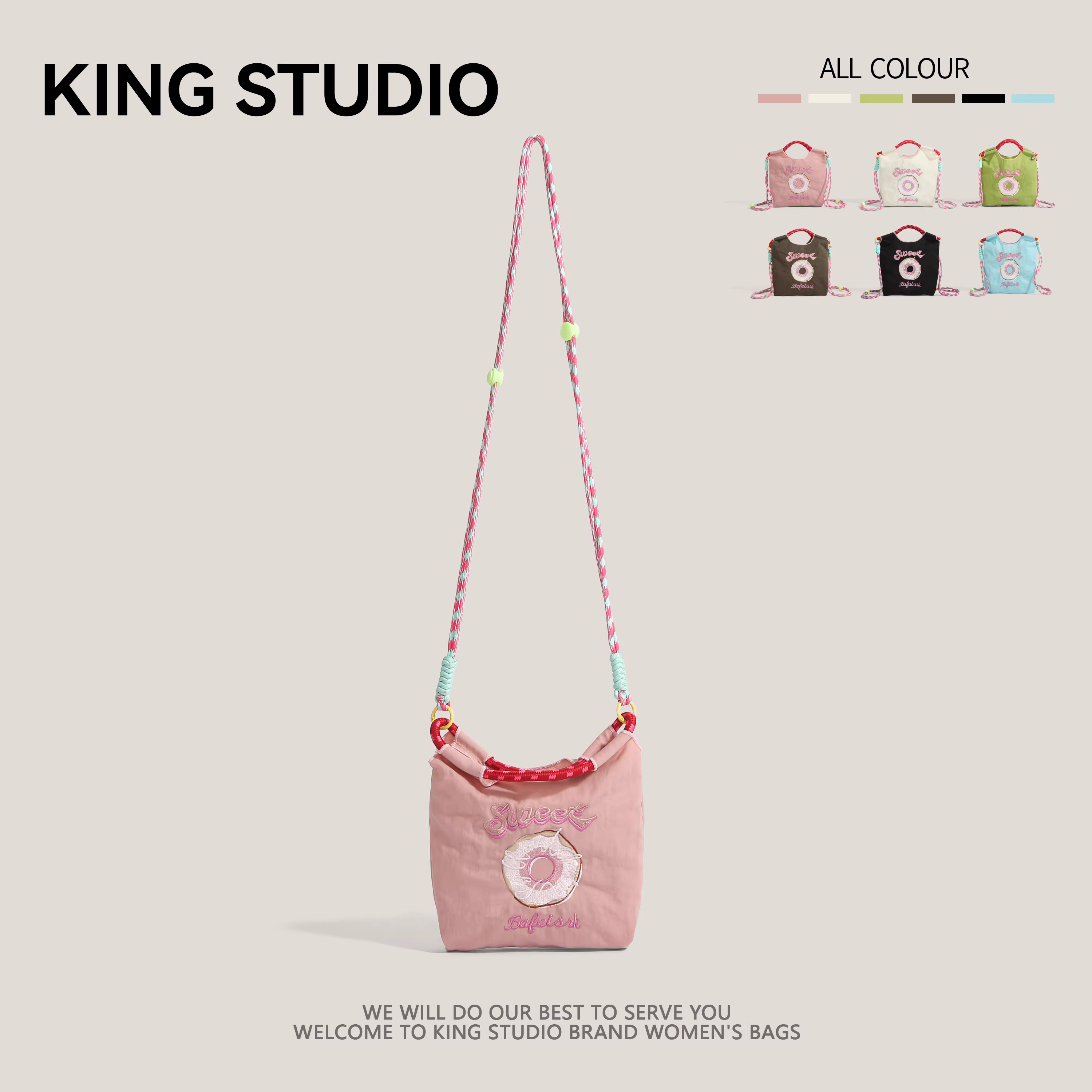 Túi mua sắm thân thiện với môi trường dây chuyền bi Nhật Bản, túi nylon thêu, túi tote mini, túi đeo vai, túi đeo chéo, túi đựng điện thoại