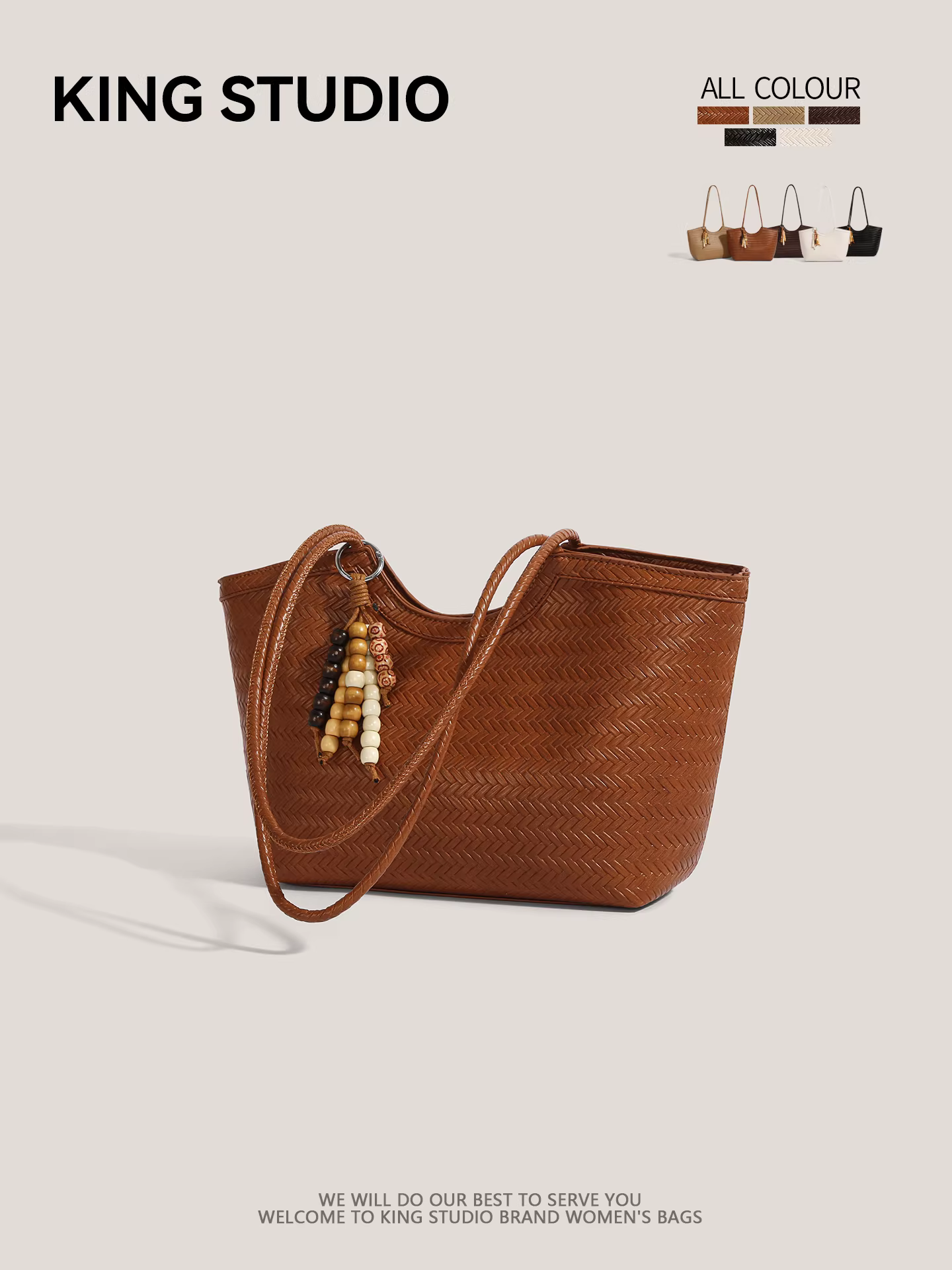 Túi xách đan lát thiết kế độc đáo dành cho nữ 2025, thời trang mới mẻ, phong cách retro, túi tote dung tích lớn, đeo nách