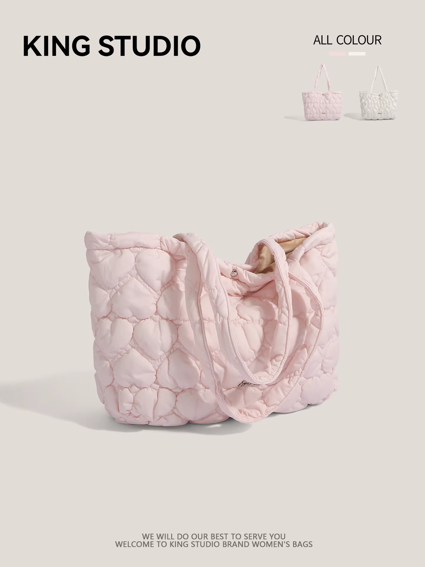 Túi tote hình trái tim cỡ lớn dành cho nữ, mẫu mới 2025, kiểu xếp ly, đa năng, đeo vai, đi làm