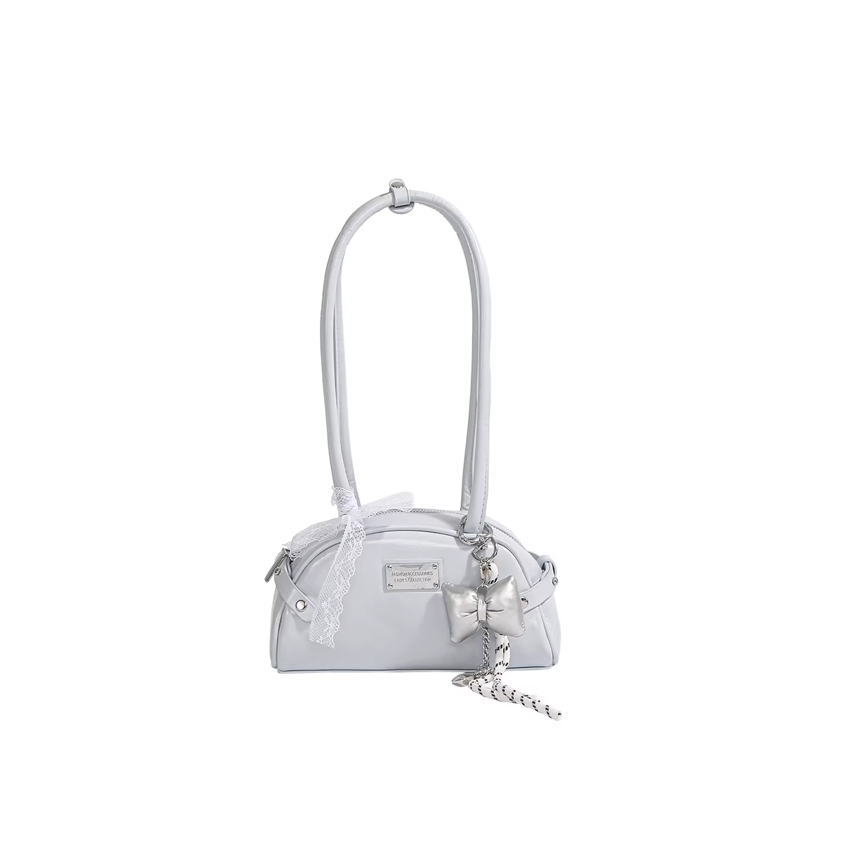 Túi đeo nách Hàn Quốc dành cho nữ, mẫu mới xuân hè 2025, kiểu bowling đơn giản, đa năng, đeo vai