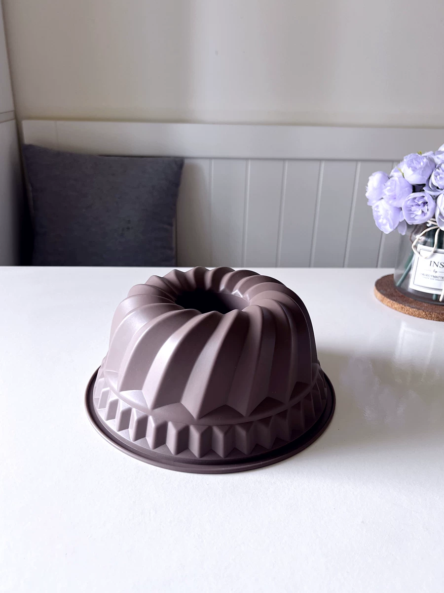 Xuất khẩu sang Hoa Kỳ 8inch khuôn bánh silicon voan Savarin khuôn lò vi sóng sóng ánh sáng