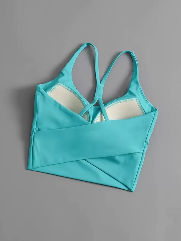 Áo ngực thể thao dành cho nữ, áo tập gym cường độ cao, áo tập yoga chống sốc, áo ngực nâng ngực kiểu vest liền thân phối màu.