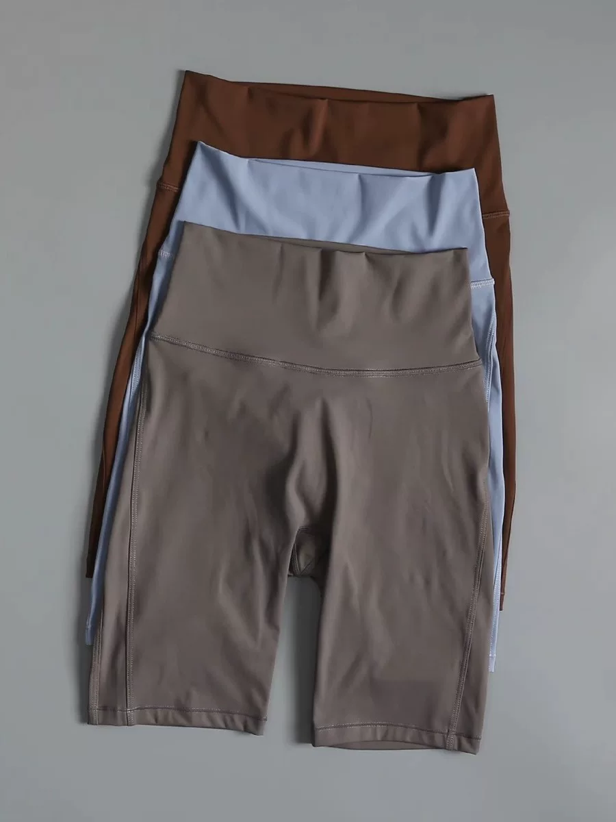 Quần short thể thao nữ chất liệu mềm mại, cạp cao, nâng mông, nhanh khô, quần tập chạy bộ, quần tập yoga đạp xe chuyên nghiệp.
