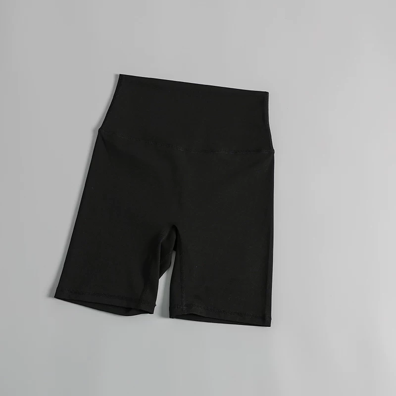 Quần short thể thao nâng mông năm điểm dành cho nữ, cạp cao, ôm sát, nhanh khô, quần tập yoga đạp xe, quần chạy bộ tập thể dục.