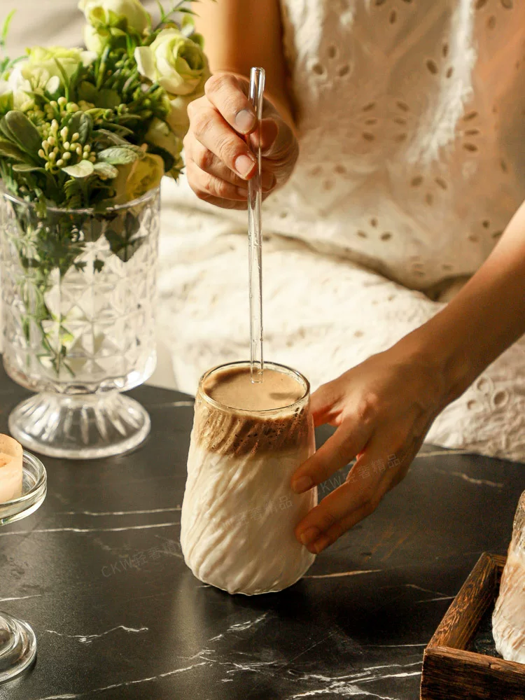 Ly cà phê CKW, cao cấp, tinh tế, kiểu Mỹ cổ điển, ly thủy tinh Dirty, trà chiều, ly espresso latte
