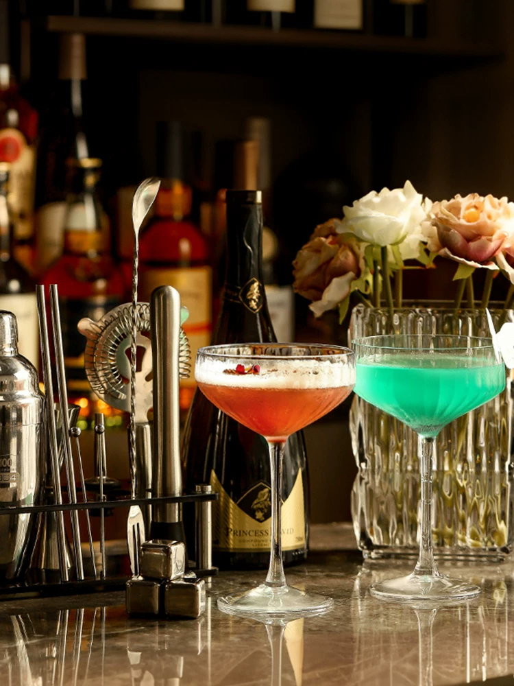 Ly cocktail pha lê hình tháp cao cấp CKW, ly rượu sáng tạo, ly pha chế cá nhân hóa, ly rượu sâm banh