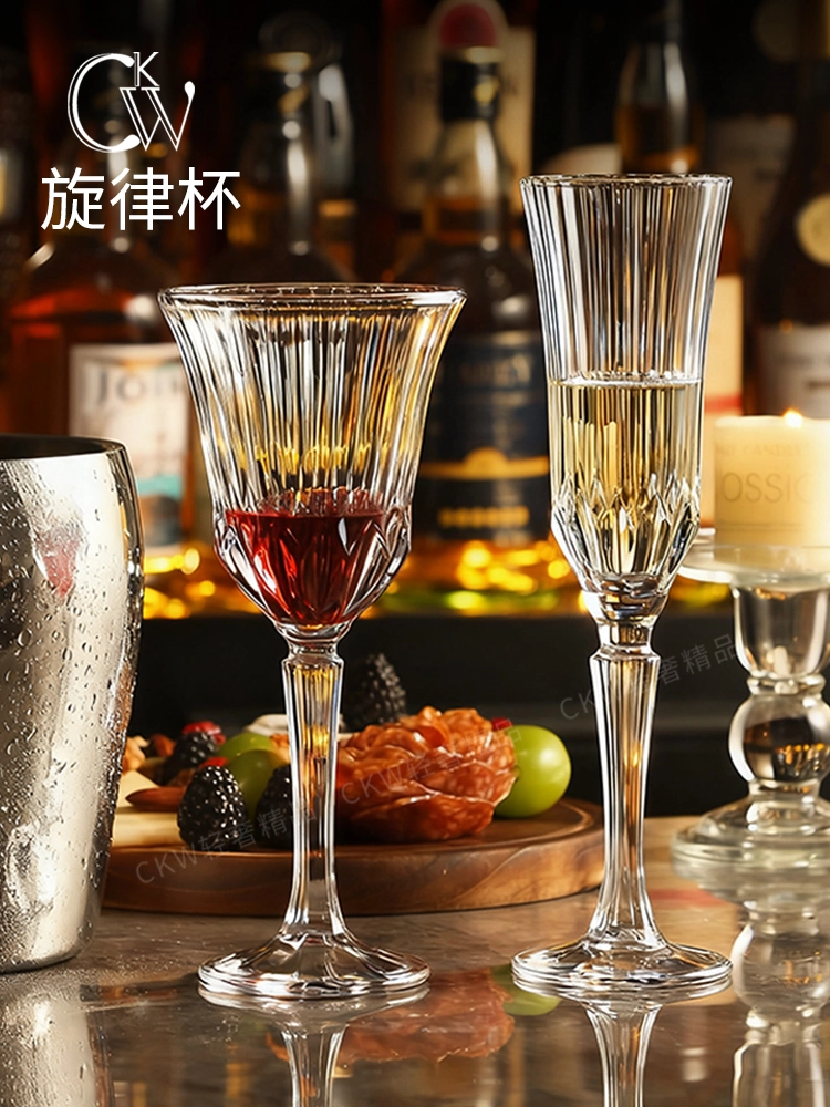 Ly rượu sâm banh cổ điển cao cấp CKW, ly rượu vang đỏ và trắng sang trọng nhẹ nhàng, ly rượu kiểu Pháp dùng trong gia đình