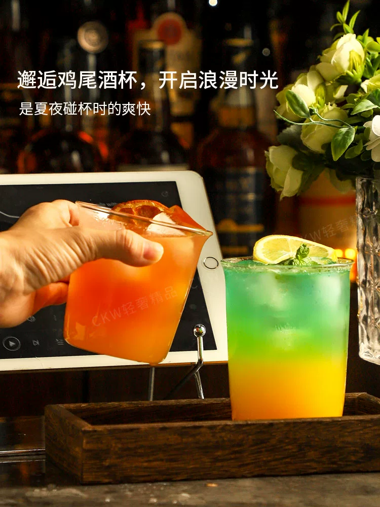 Bộ ly pha chế cocktail sáng tạo CKW, ly Colin miệng rộng, ly cà phê kiểu Mỹ, ly uống nước, bộ dụng cụ nhà bếp