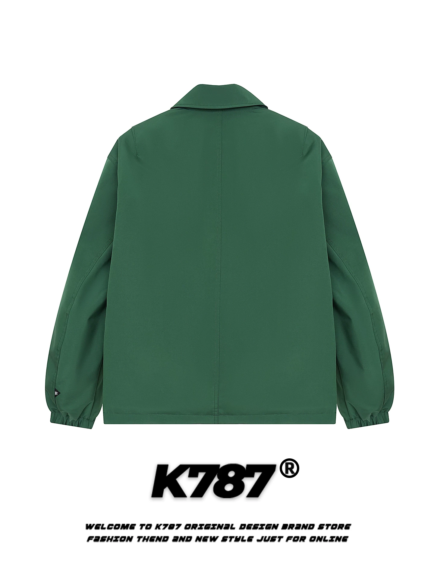 Áo khoác cardigan có cổ kiểu retro K787 của Mỹ dành cho nam và nữ, áo khoác có khóa kéo đơn giản, dáng rộng, giản dị dành cho cặp đôi