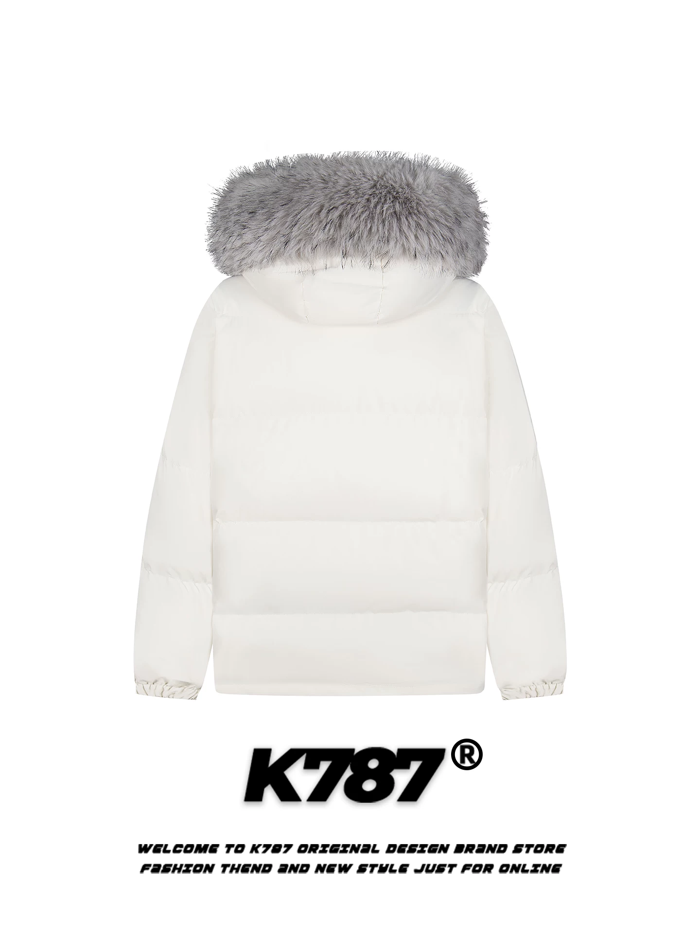 Áo khoác cotton hình bông tuyết lục giác cổ điển kiểu Mỹ K787 dành cho nam và nữ, phong cách lười biếng với cổ lông, áo khoác cotton có mũ trùm đầu dày dặn cho mùa đông.