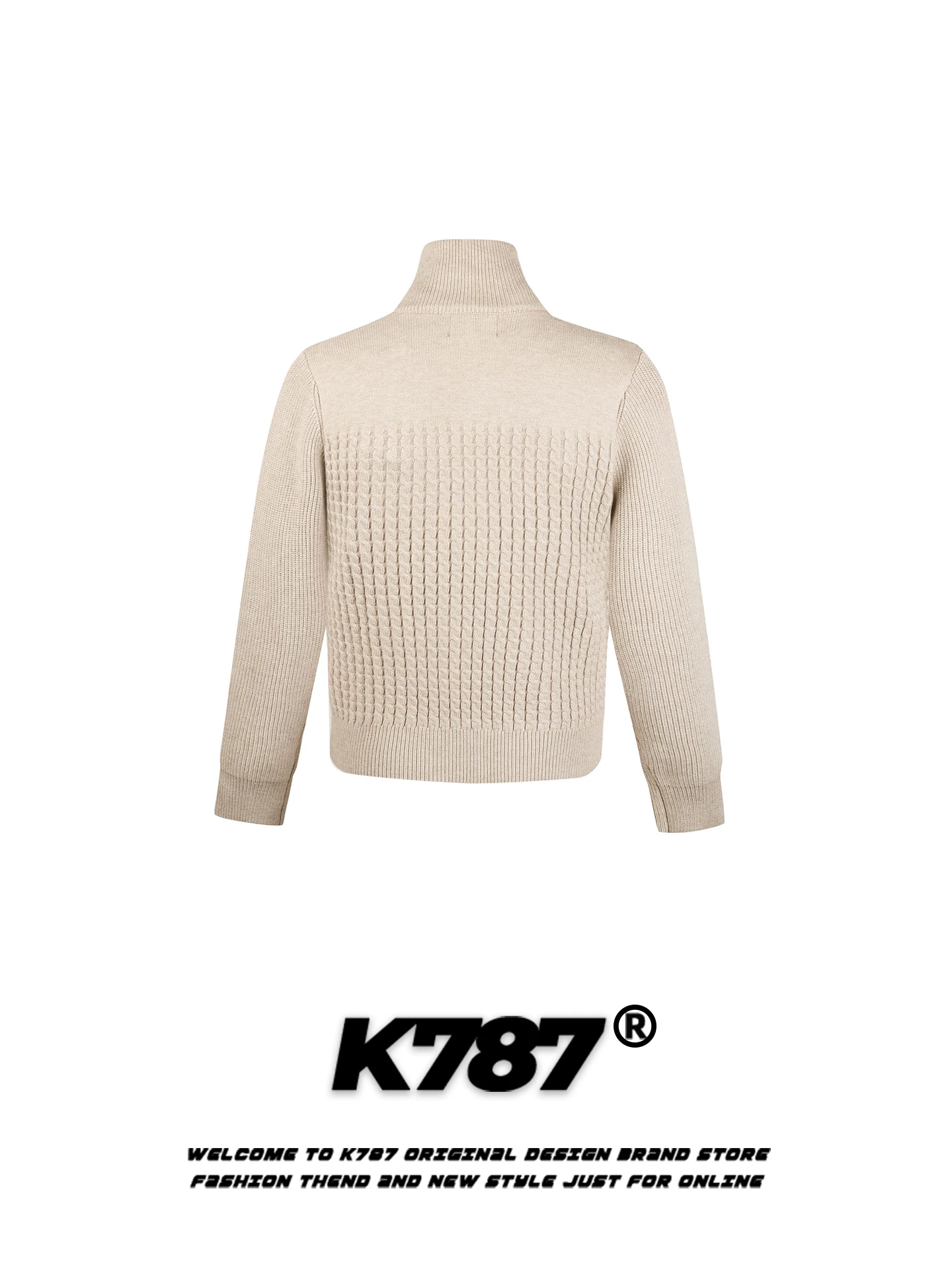 Áo len cardigan họa tiết xoắn cổ điển Mỹ K787 dành cho nam và nữ, kiểu dáng rộng rãi, thoải mái, phong cách lười biếng, chất liệu dệt kim ấm áp cho mùa đông.