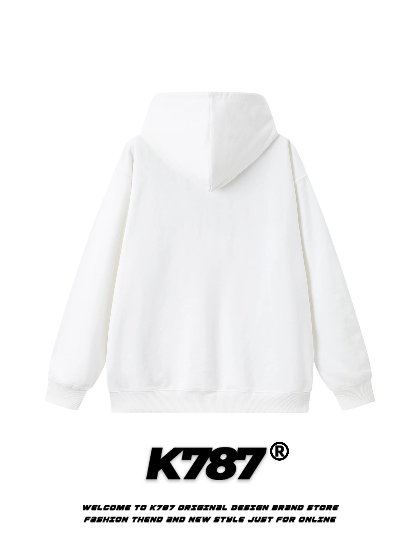 Áo hoodie chó vẽ tay phong cách retro Mỹ K787 dành cho nam, kiểu dáng rộng rãi, phong cách sinh viên, áo khoác cặp đôi đi làm