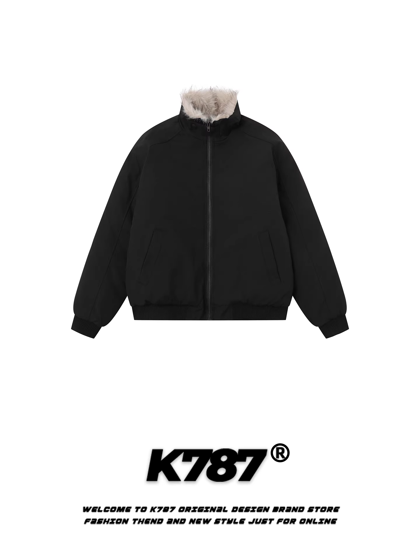 K787 Áo khoác cotton cổ đứng cổ đứng phong cách retro Mỹ dành cho nam và nữ, áo khoác cotton dày dặn ấm áp theo xu hướng quốc gia dành cho cặp đôi mùa đông.